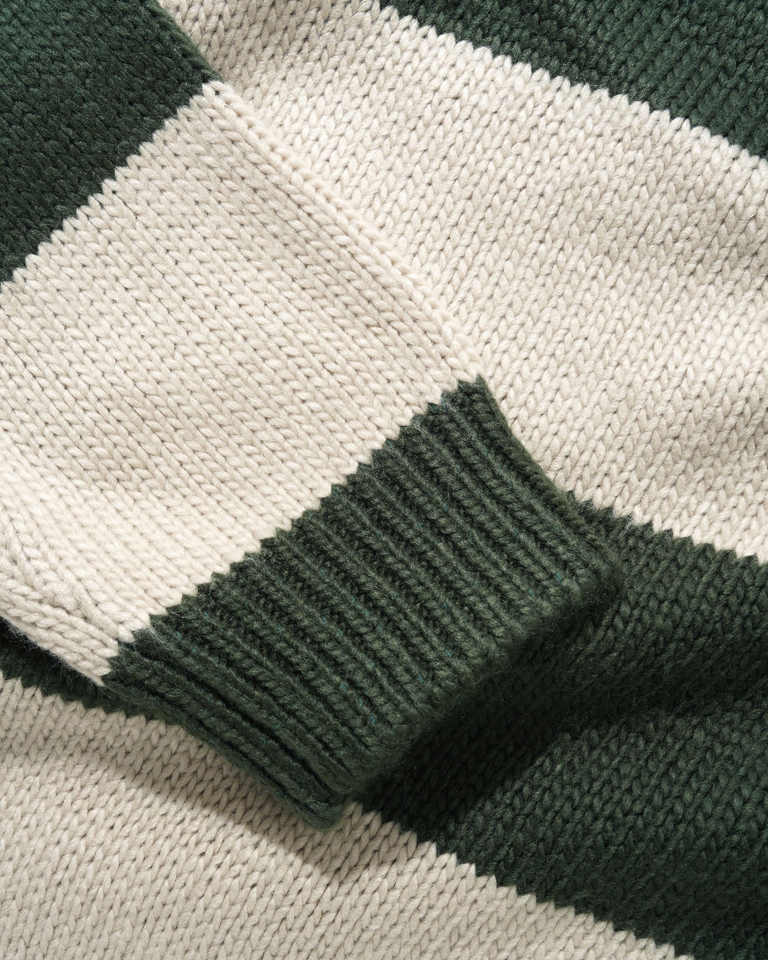 Jive Stripe Knit Sweater, Forest / Cream