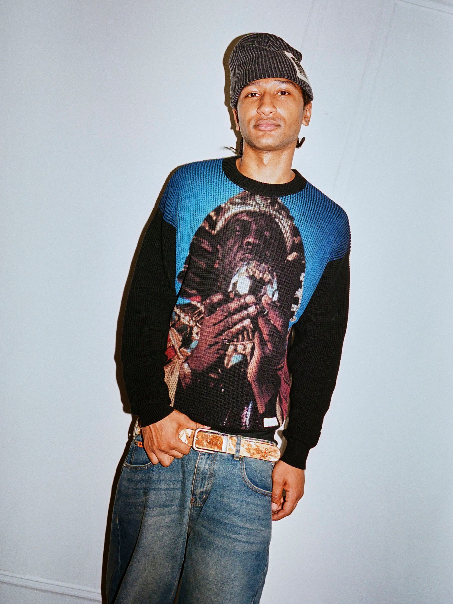 Sun Ra Knit Sweater, Black