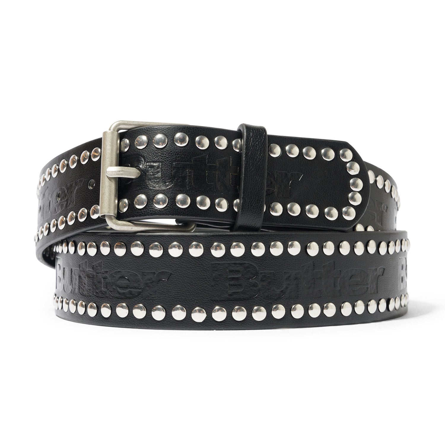 Leather Studded Belt, Black