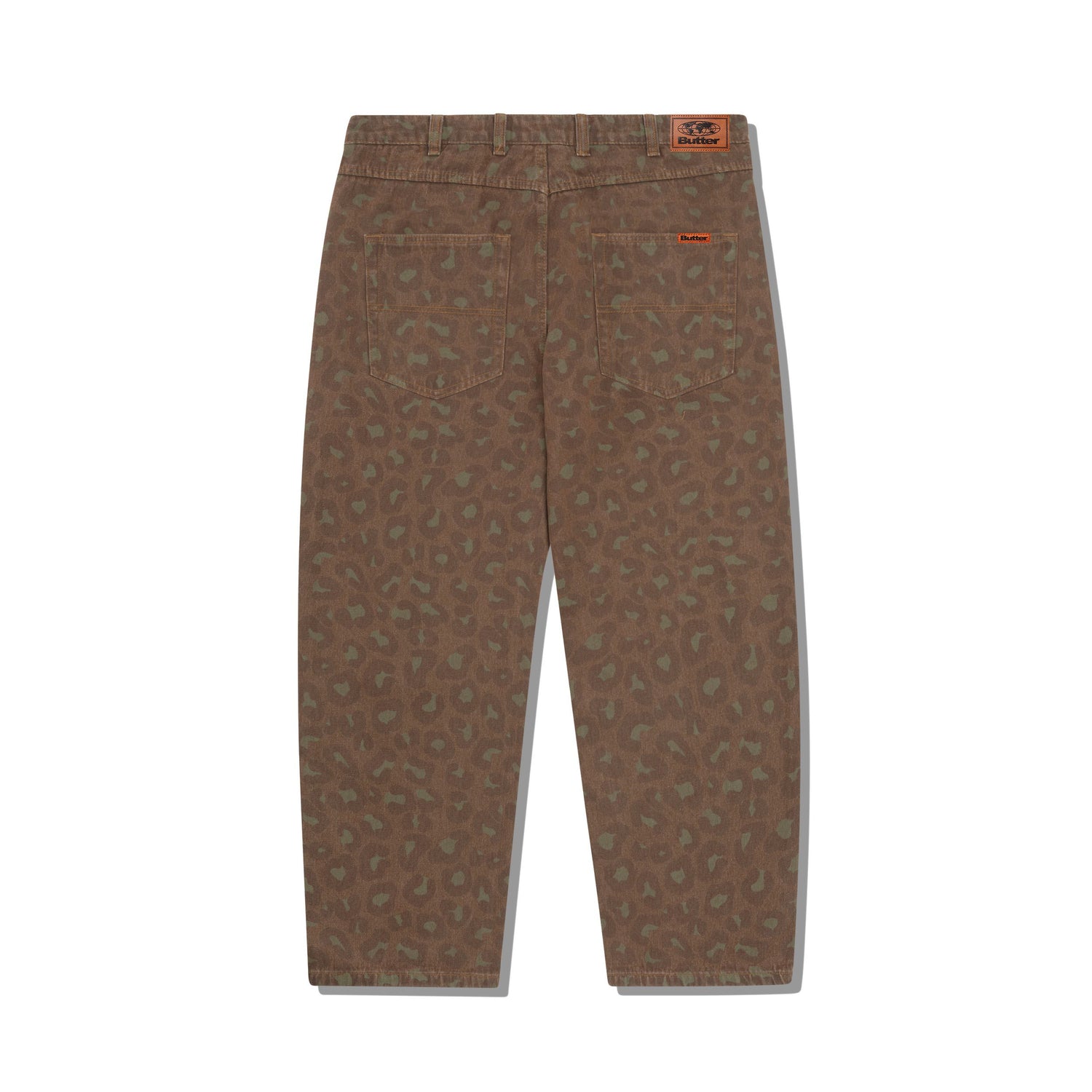 Leopard Denim Jeans, Rust