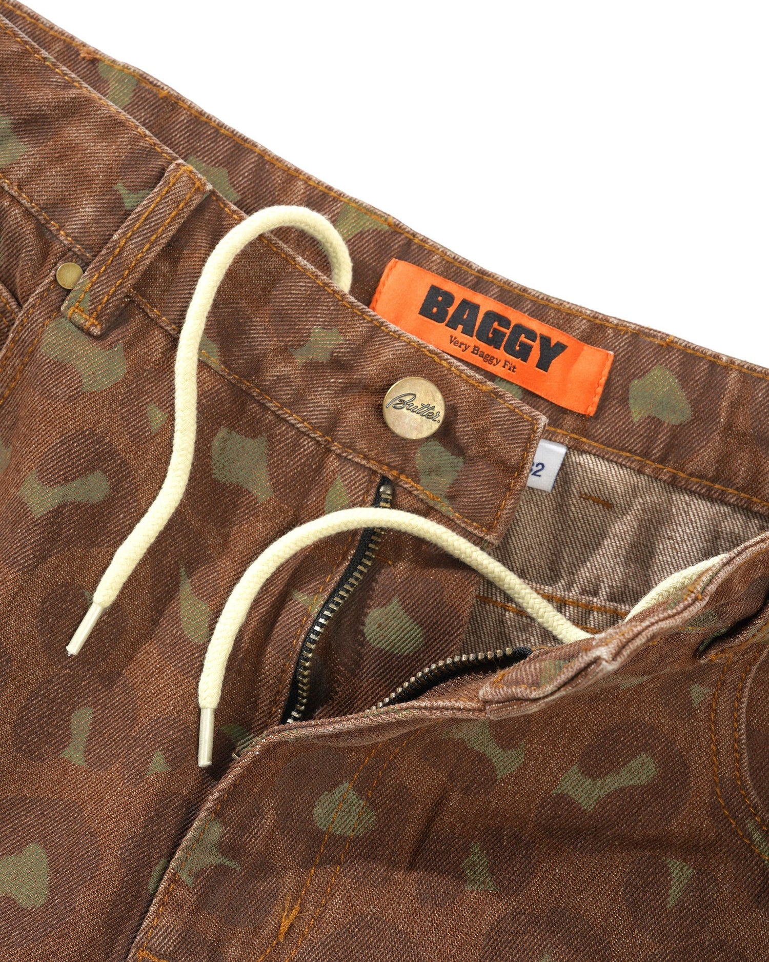 Leopard Denim Jeans, Rust