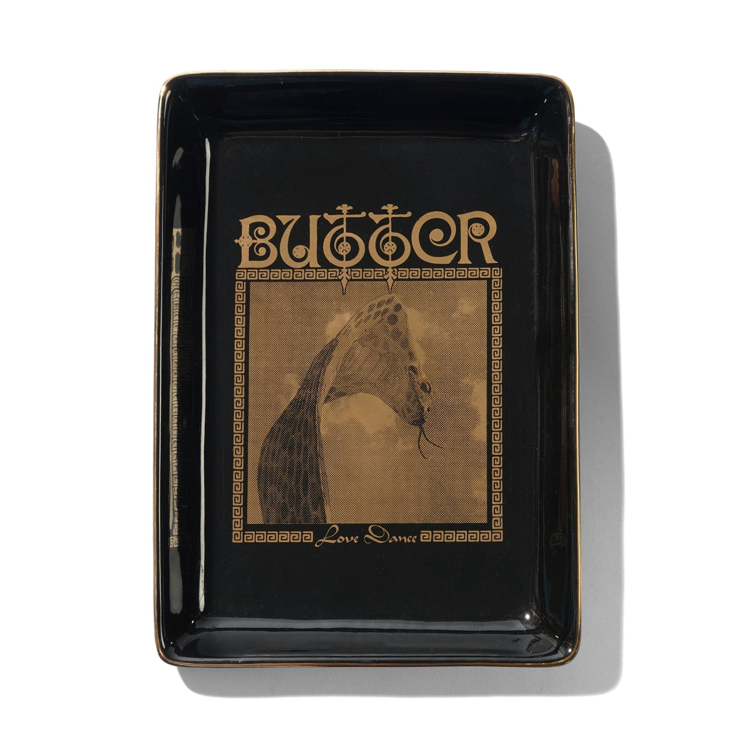 Love Dance Ceramic Tray, Black