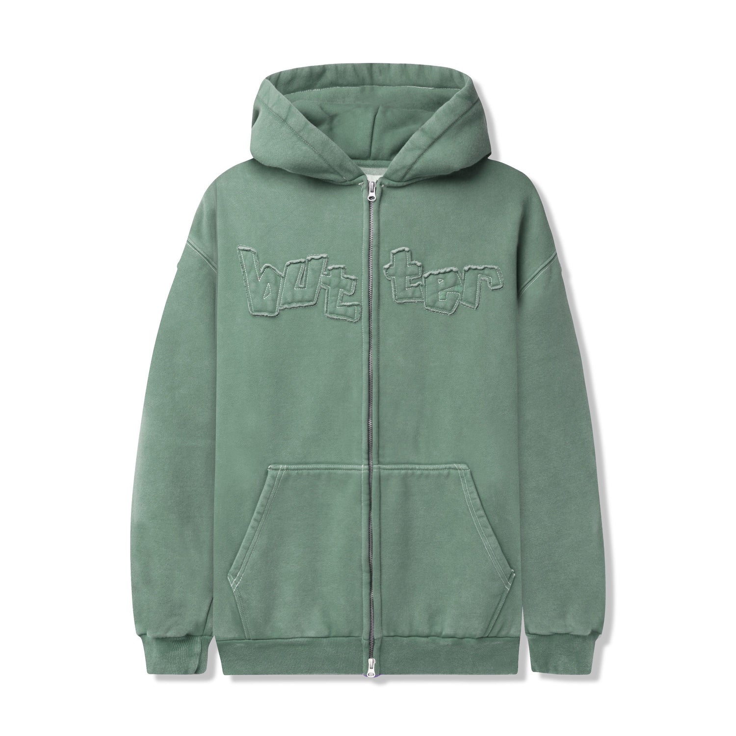 Mineral Wash Zip-Thru Hood, Sage