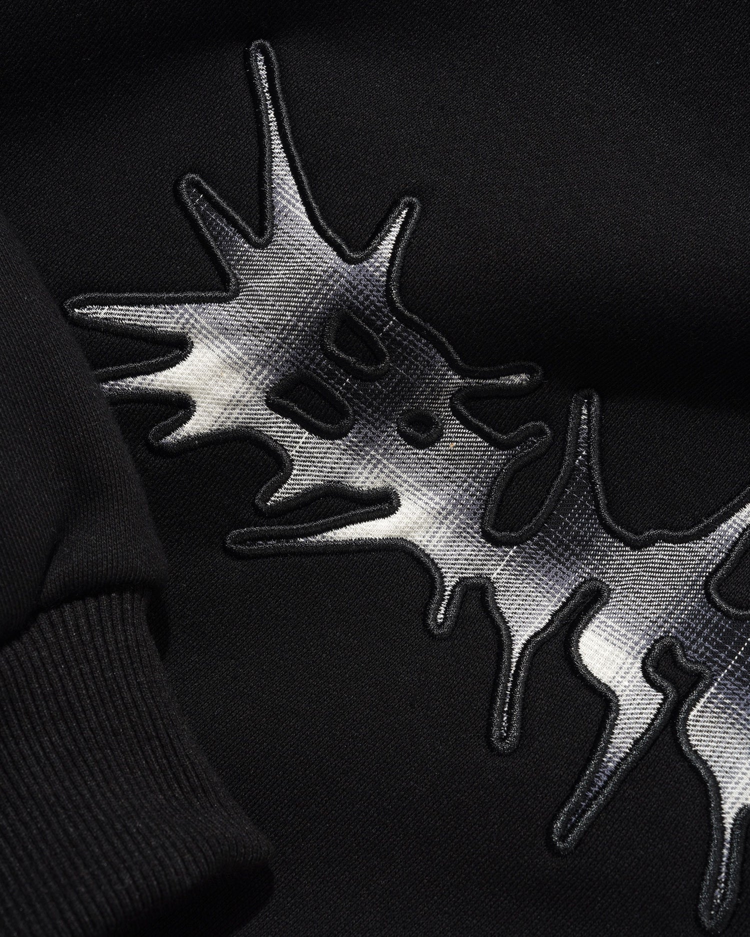Nail Applique Pullover Hood, Black