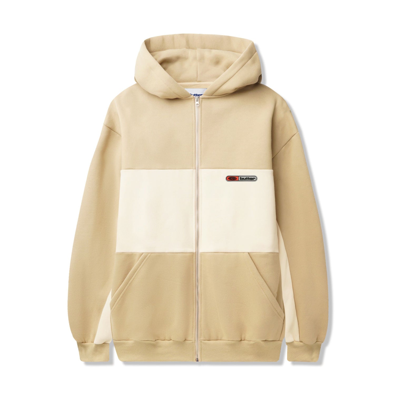 Panel Zip-Thru Hood, Tan