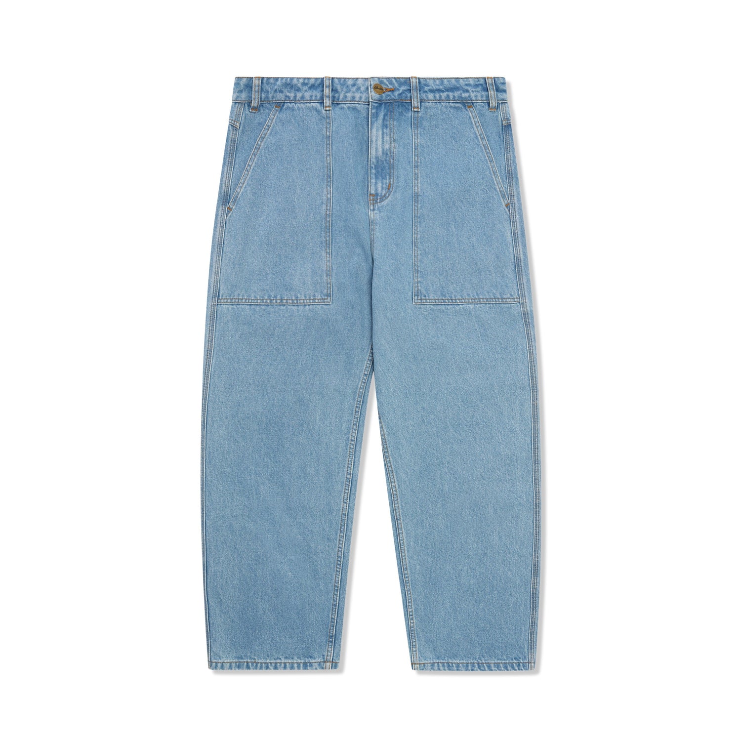 Patch Pocket Denim Jeans, Washed Indigo