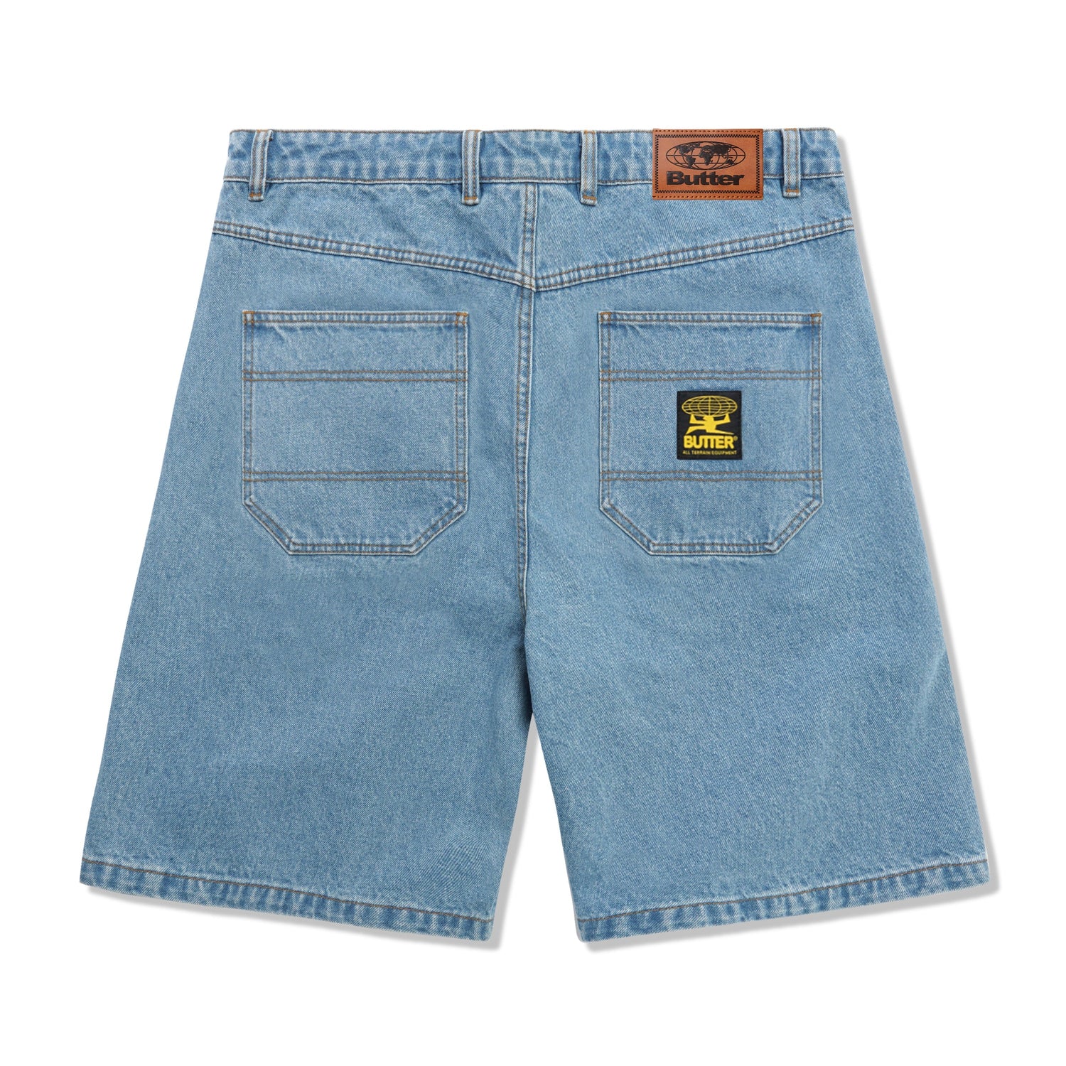 Patch Pocket Denim Shorts, Washed Indigo