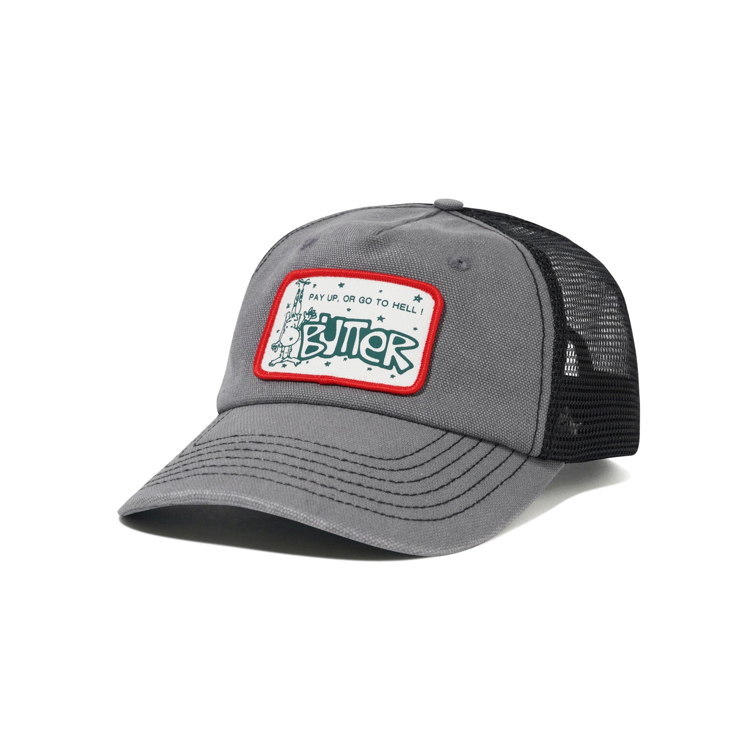 Pay Up Trucker Cap, Faded Grey