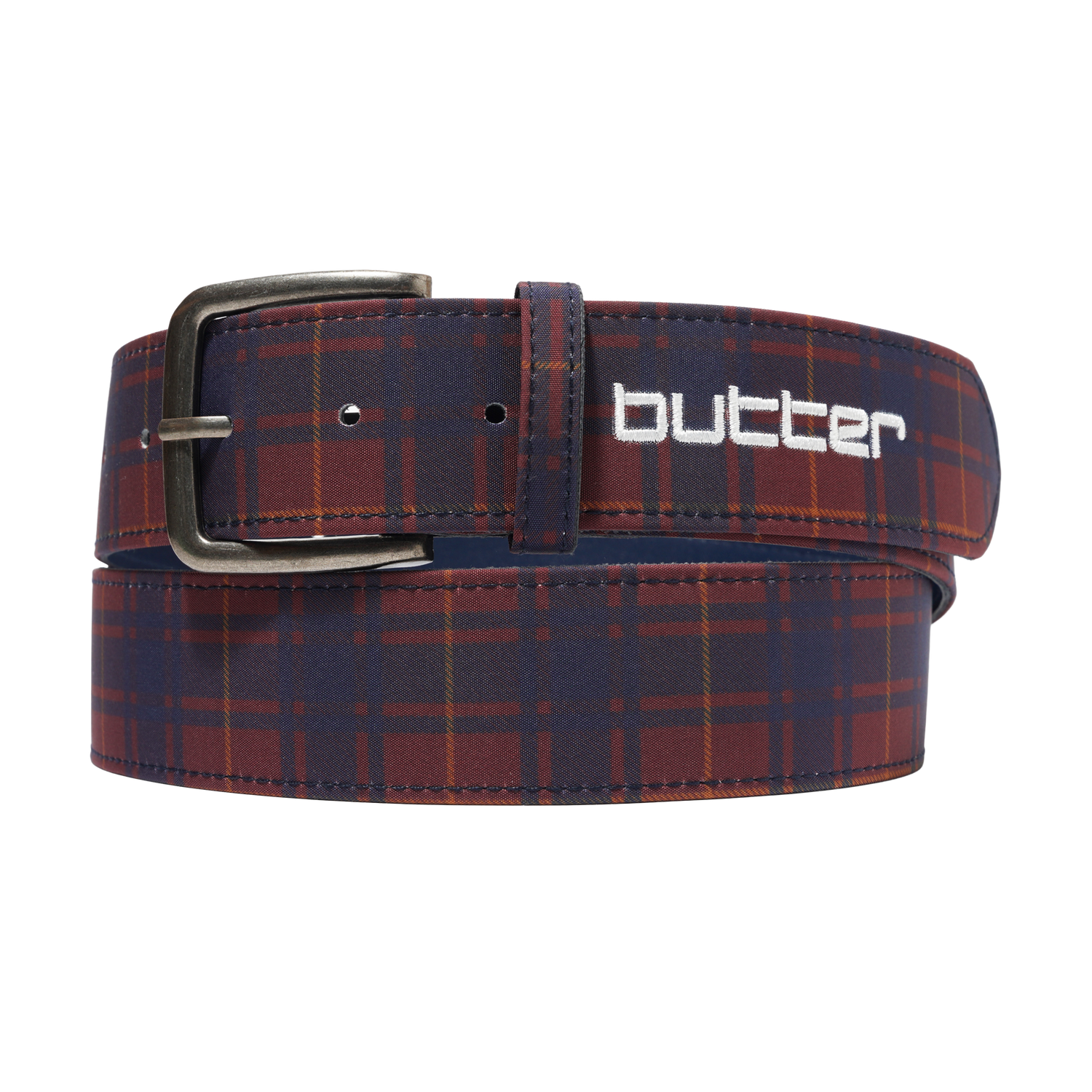 Plaid Belt, Maroon
