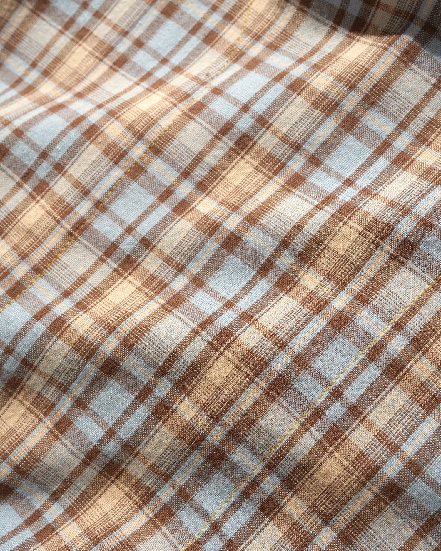 Plaid Equipment Anorak, Sky / Tan