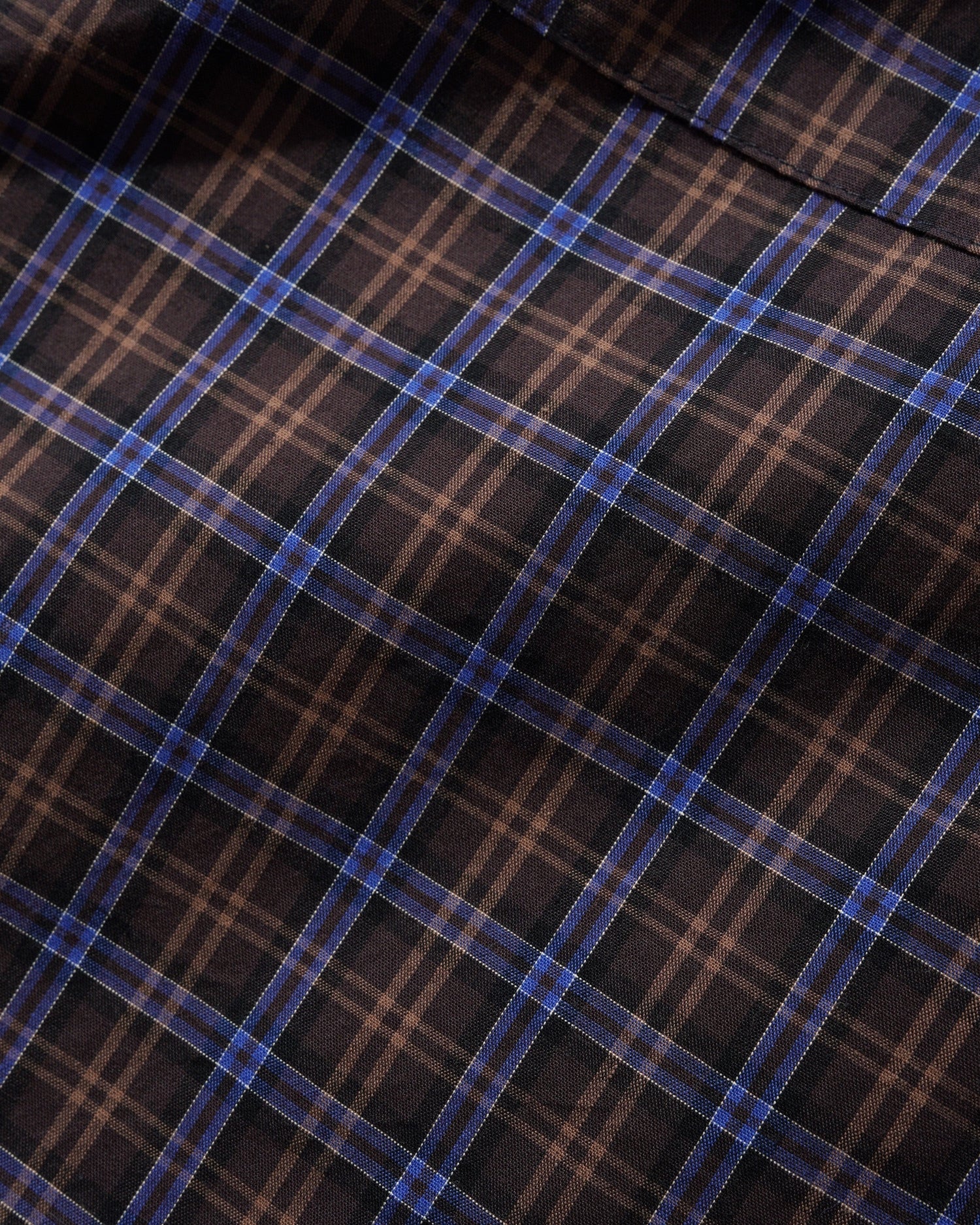 Plaid Shirt, Brown / Cobalt