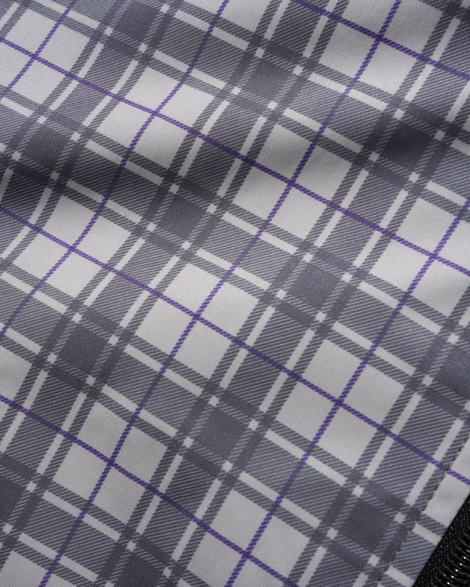 Plaid Nylon Jacket, Grey