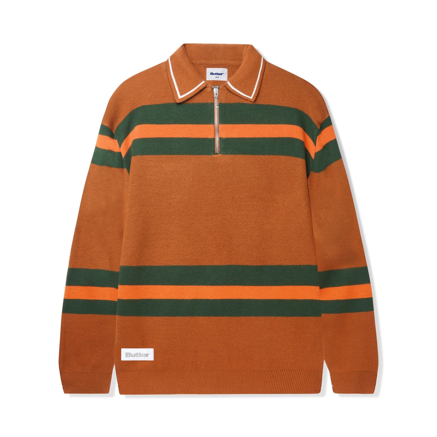 Polo Knit Sweater, Brown