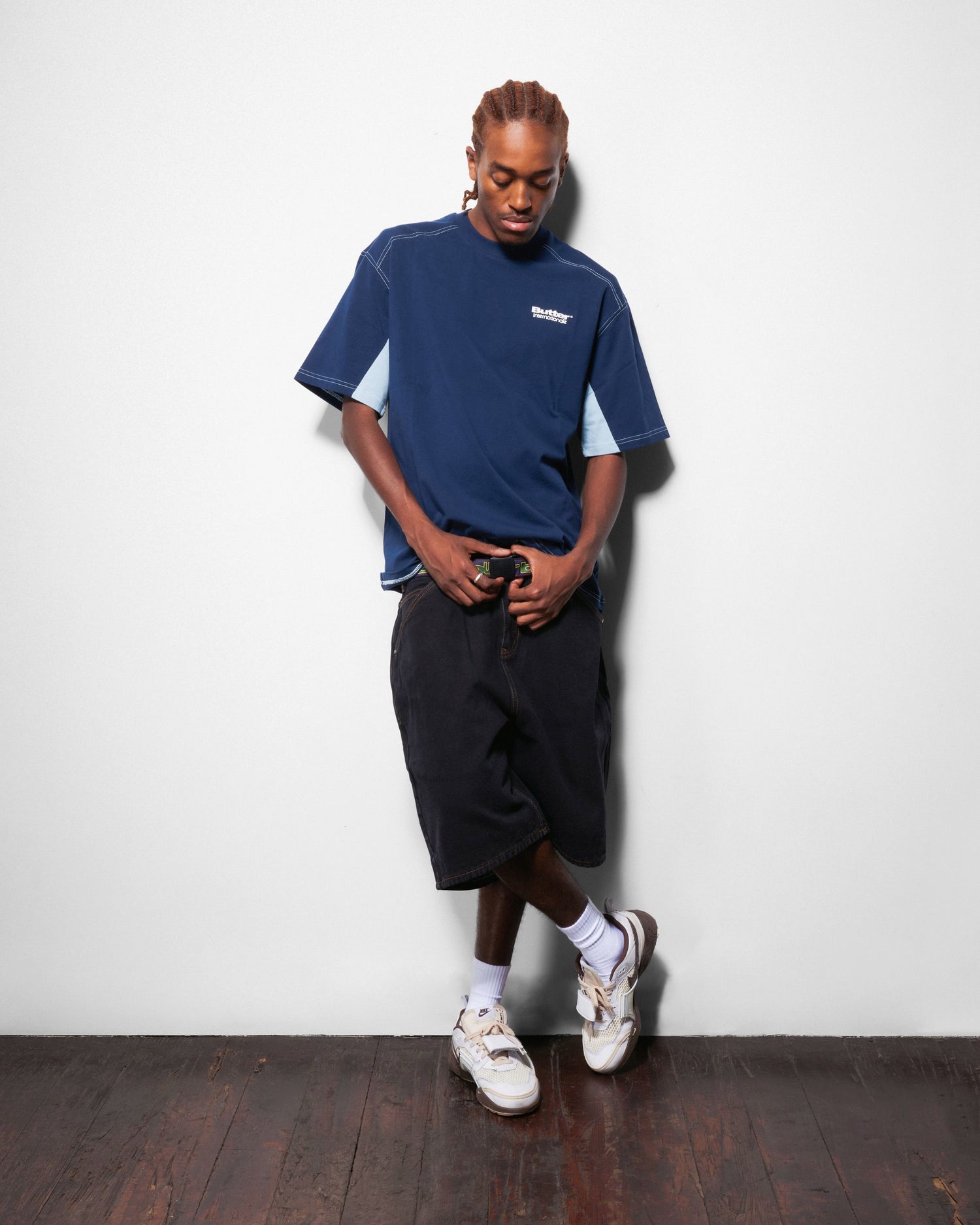 Internationale Panelled Tee, Slate