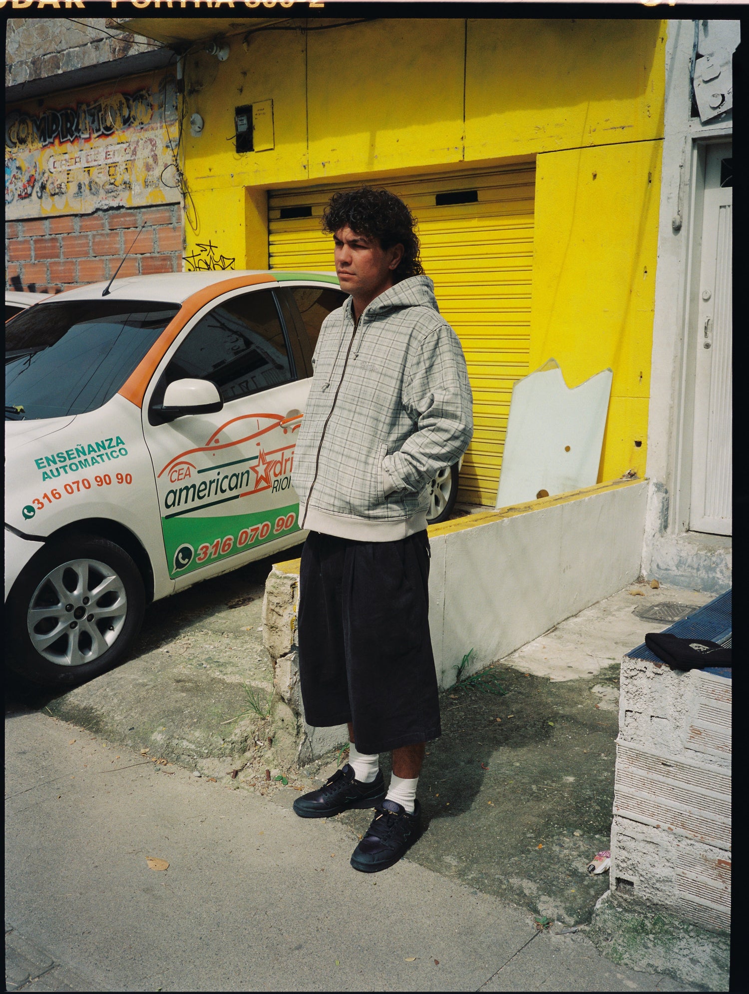 Hooded Work Jacket, Grey Plaid