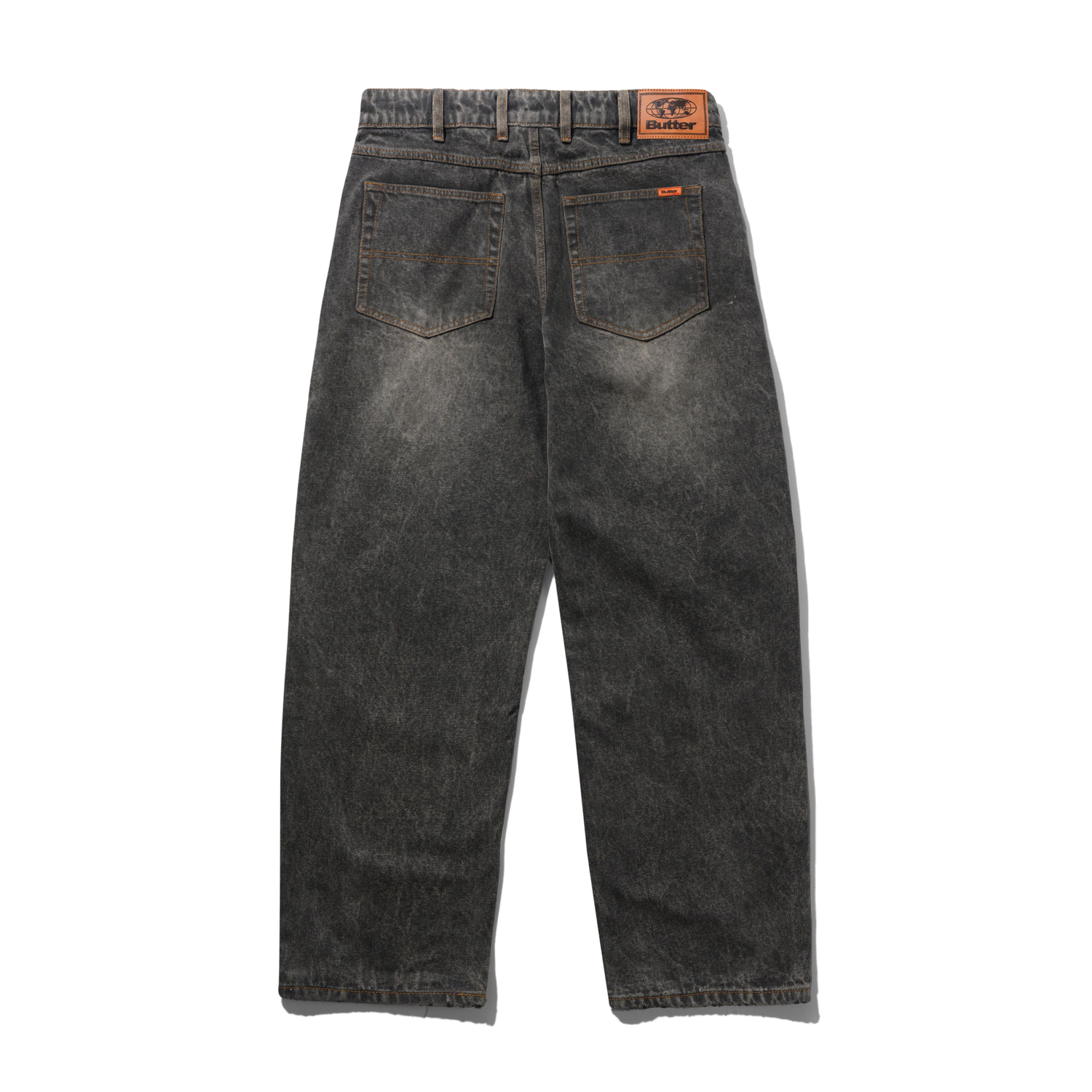 Relaxed Denim Jeans, Faded Charcoal