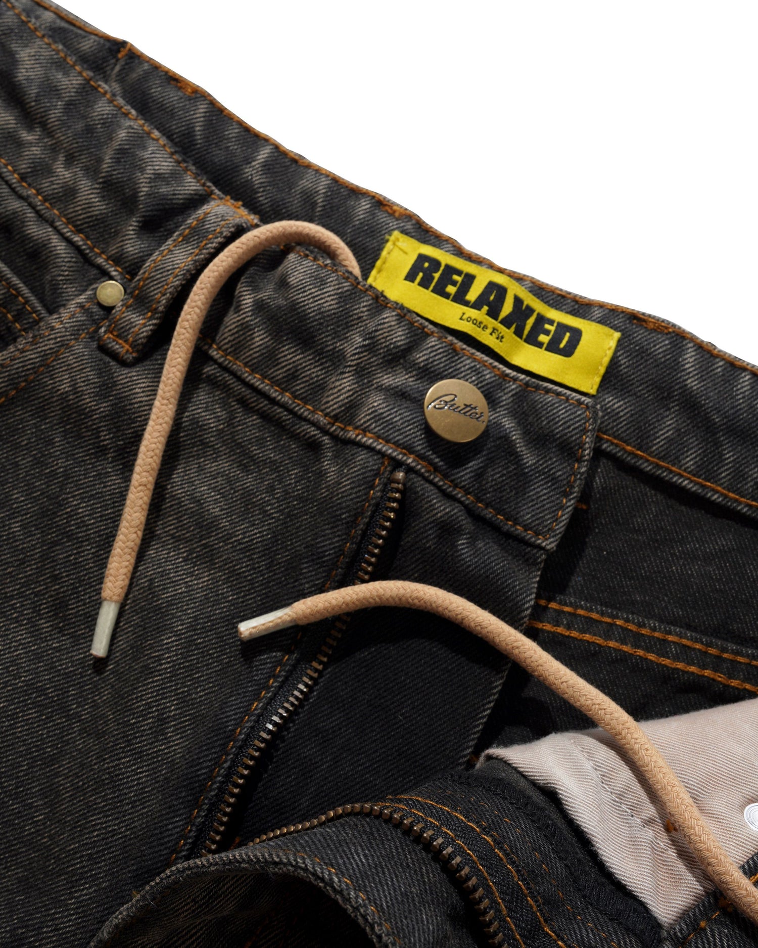 Relaxed Denim Jeans, Faded Charcoal