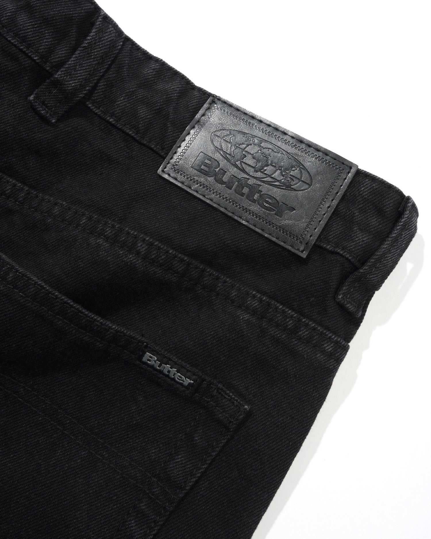 Relaxed Denim Jeans, Flat Black