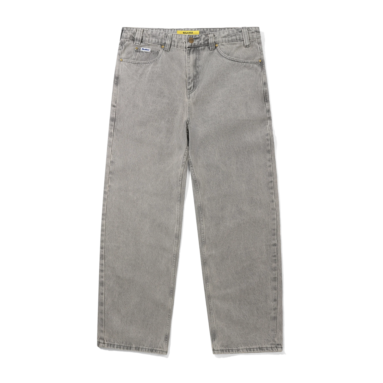 Relaxed Denim Jeans, Grey Wash