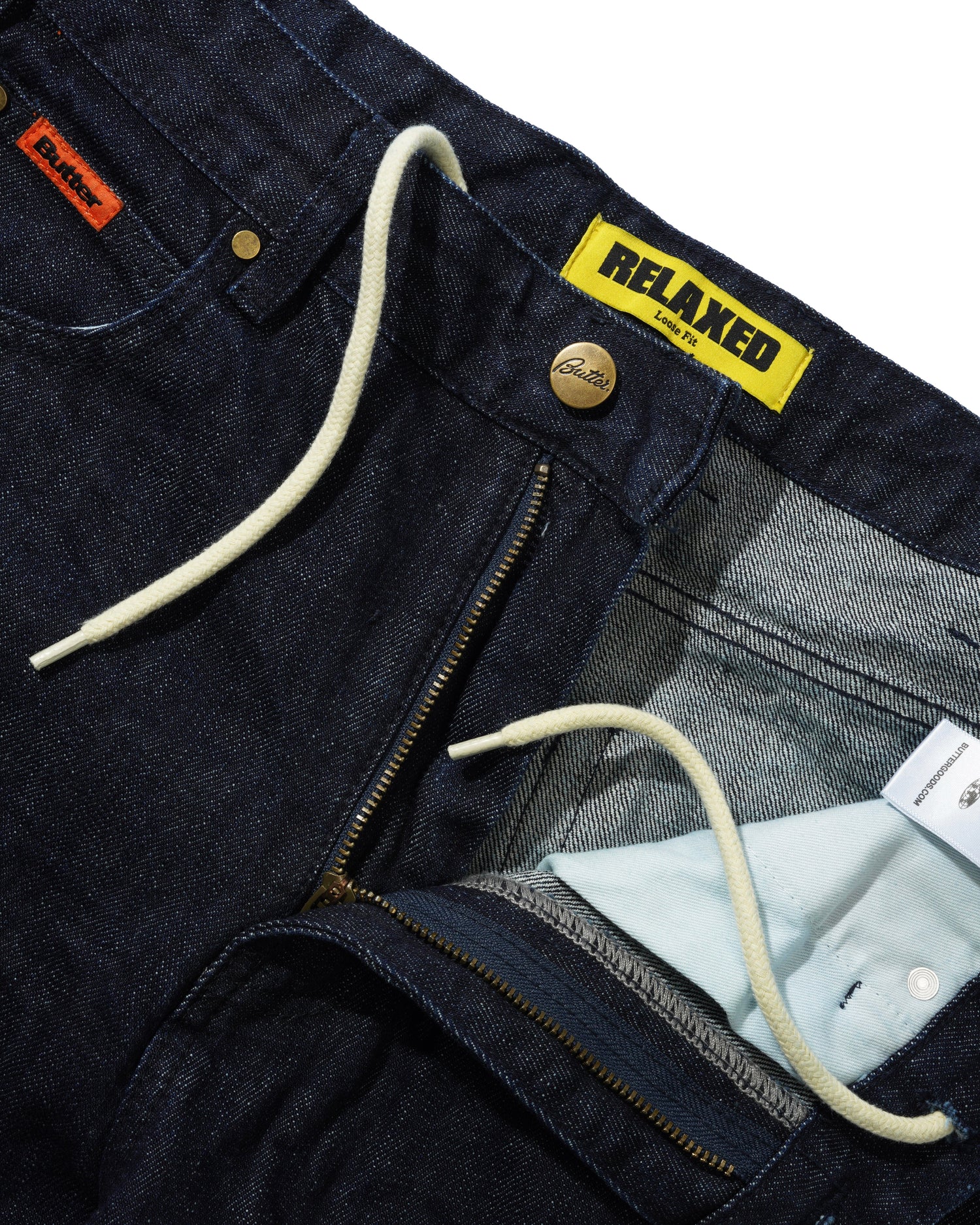 Relaxed Denim Jeans, Selvedge Blue