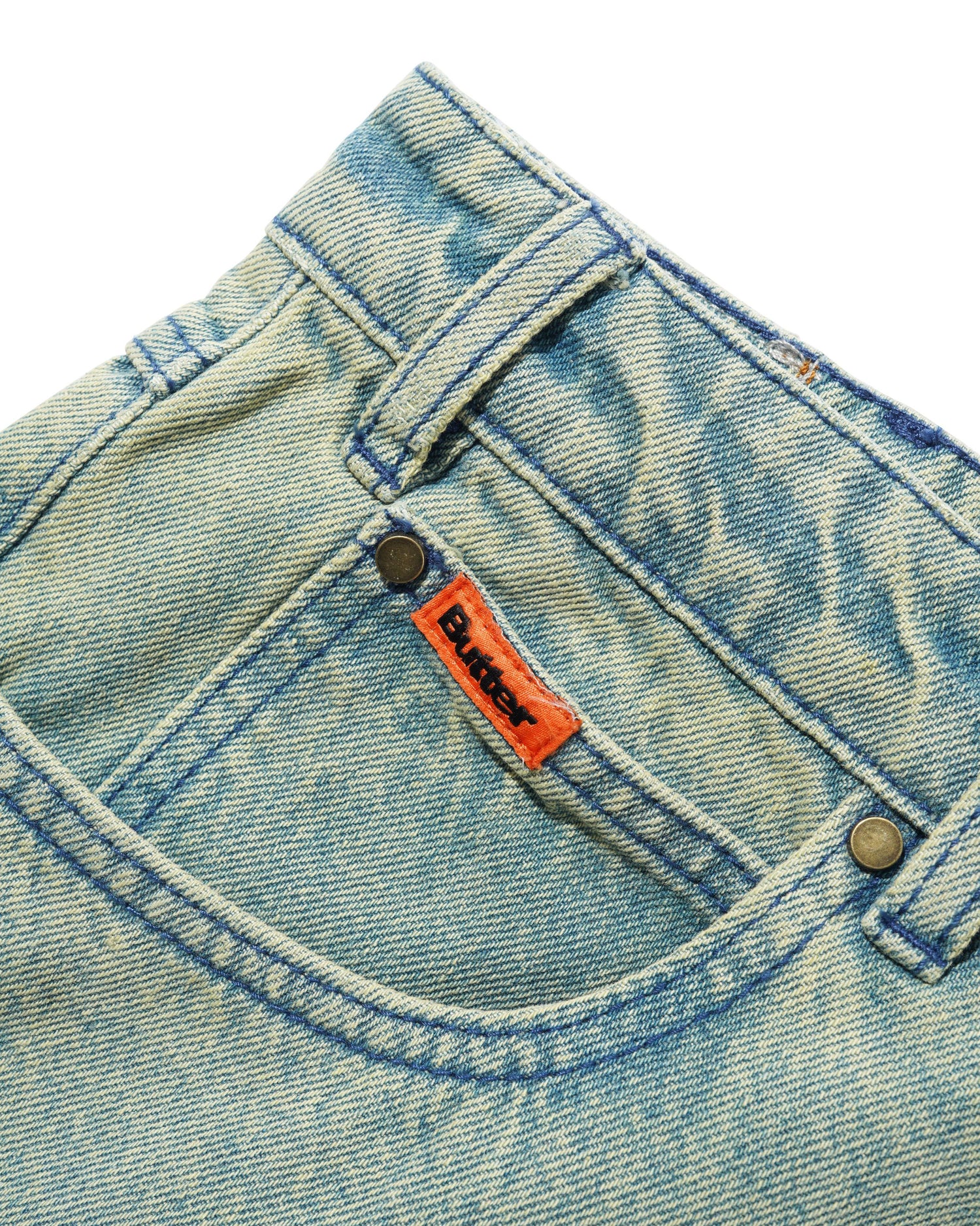 Relaxed Denim Jeans, Sunfade Blue