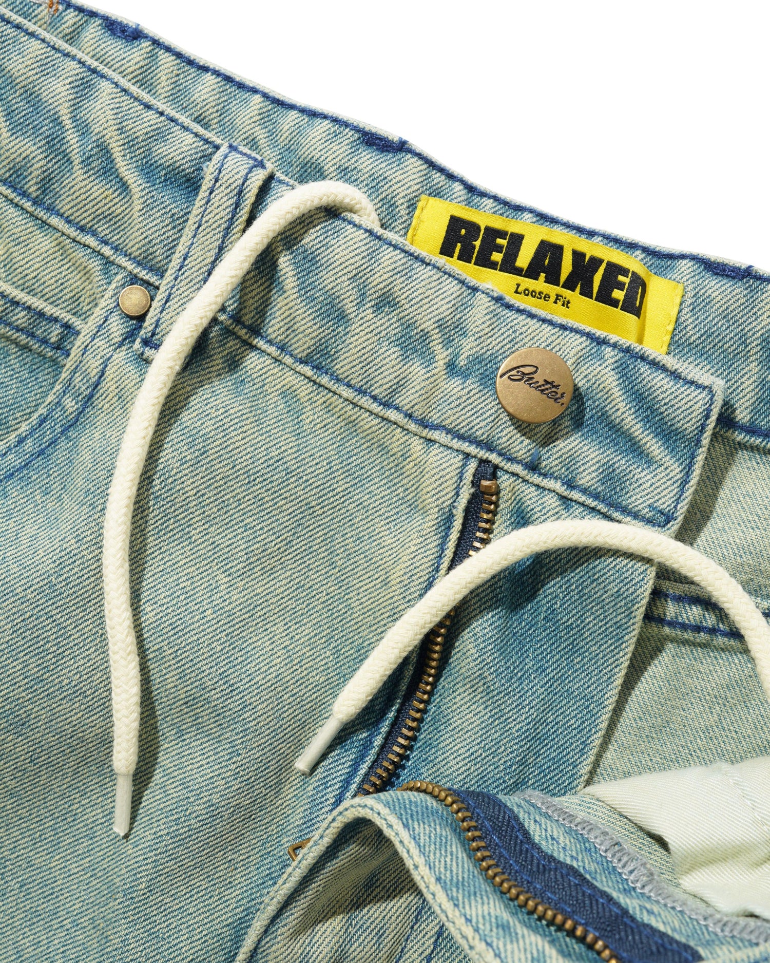 Relaxed Denim Jeans, Sunfade Blue