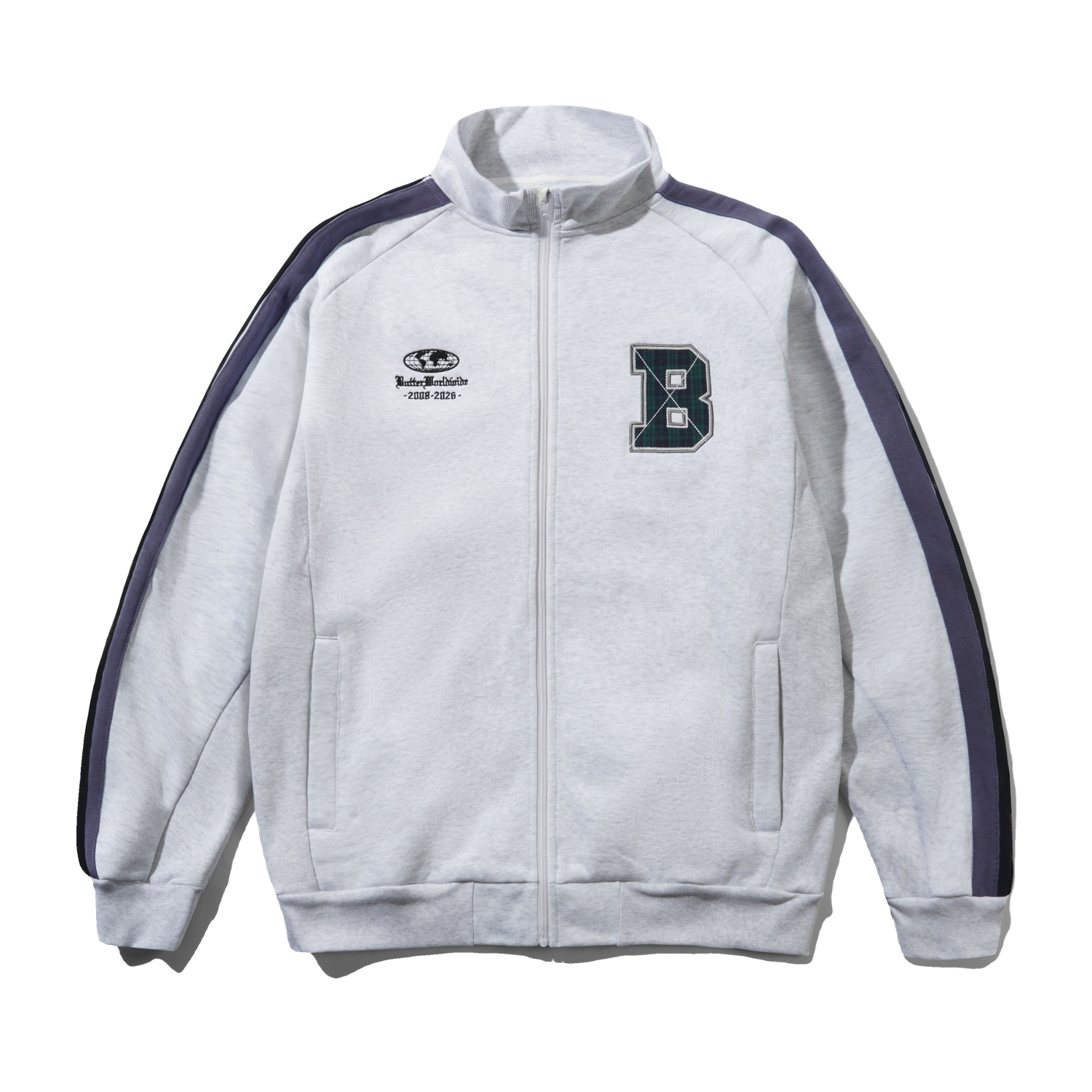 Relay Fleece Track Jacket, Ash