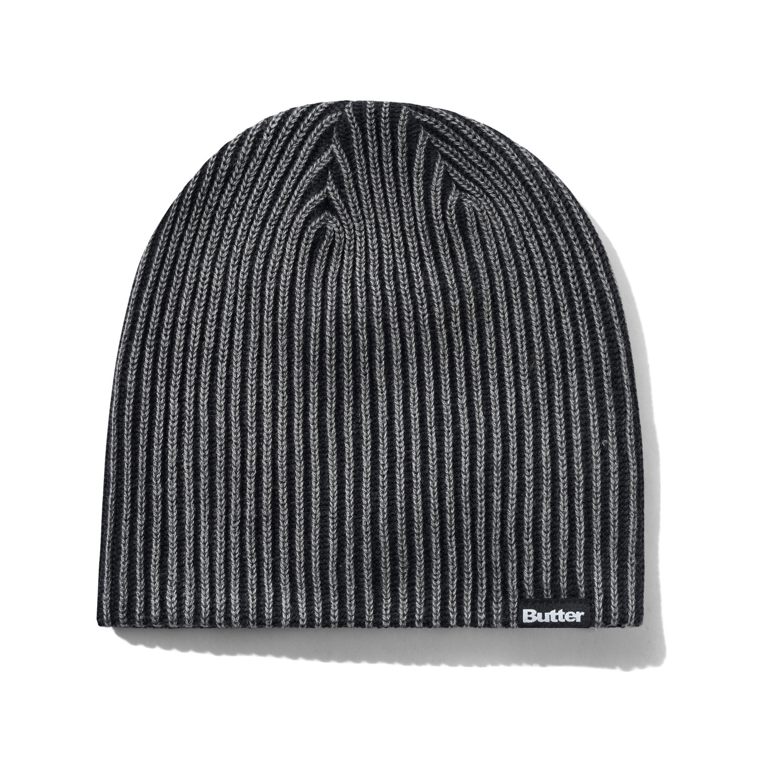 Ribbed Skully Beanie, Washed Black