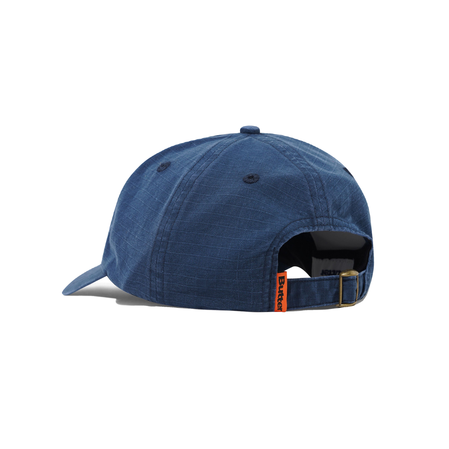 Ripstop Rounded Logo 6 Panel Cap, Washed Navy