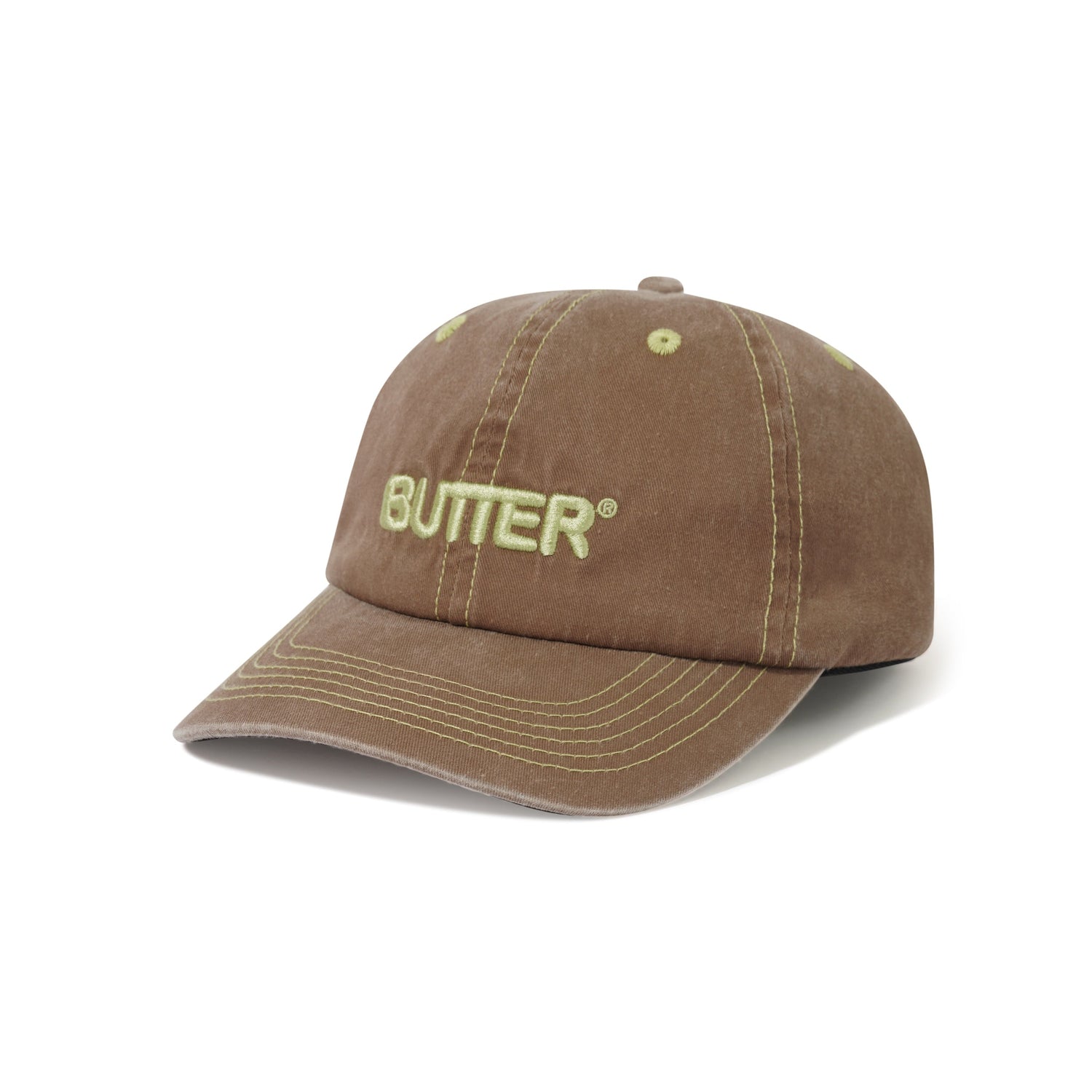 Rounded Logo 6 Panel Cap, Sandalwood