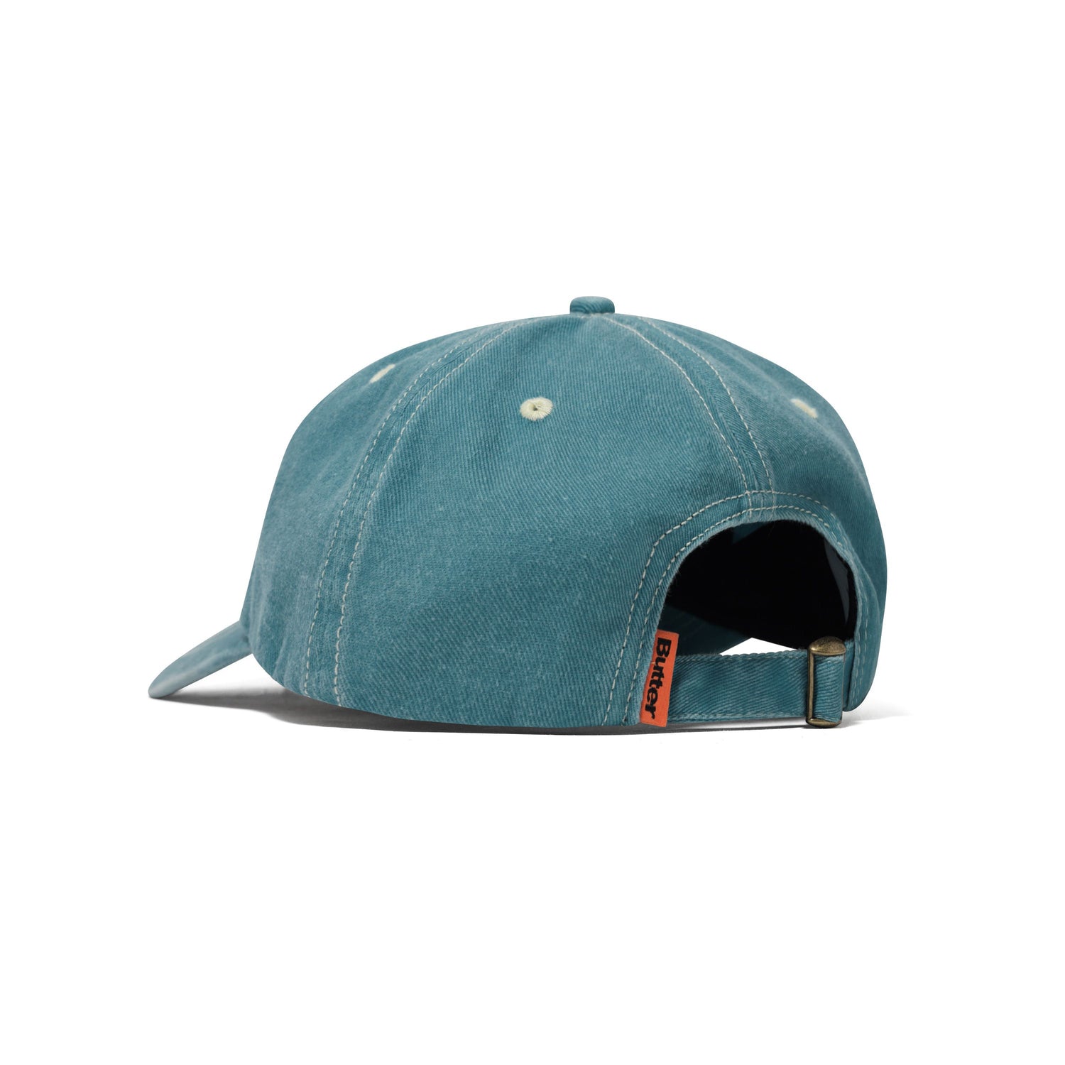 【BUTTER GOODS】Design 6 Panel Cap - Stone Rounded Logo 6 Panel Cap, Washed Ocean – Butter Goods USA