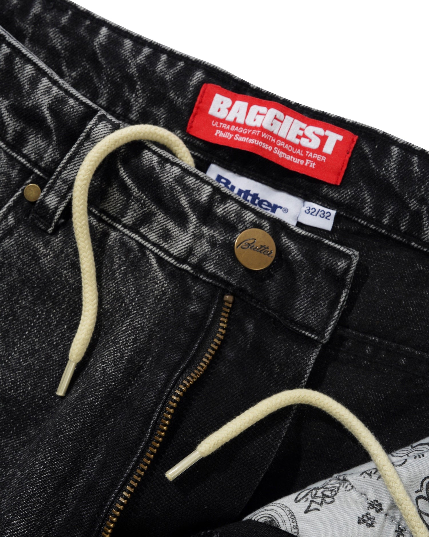 Santosuosso Denim Jeans, Stonewash Black