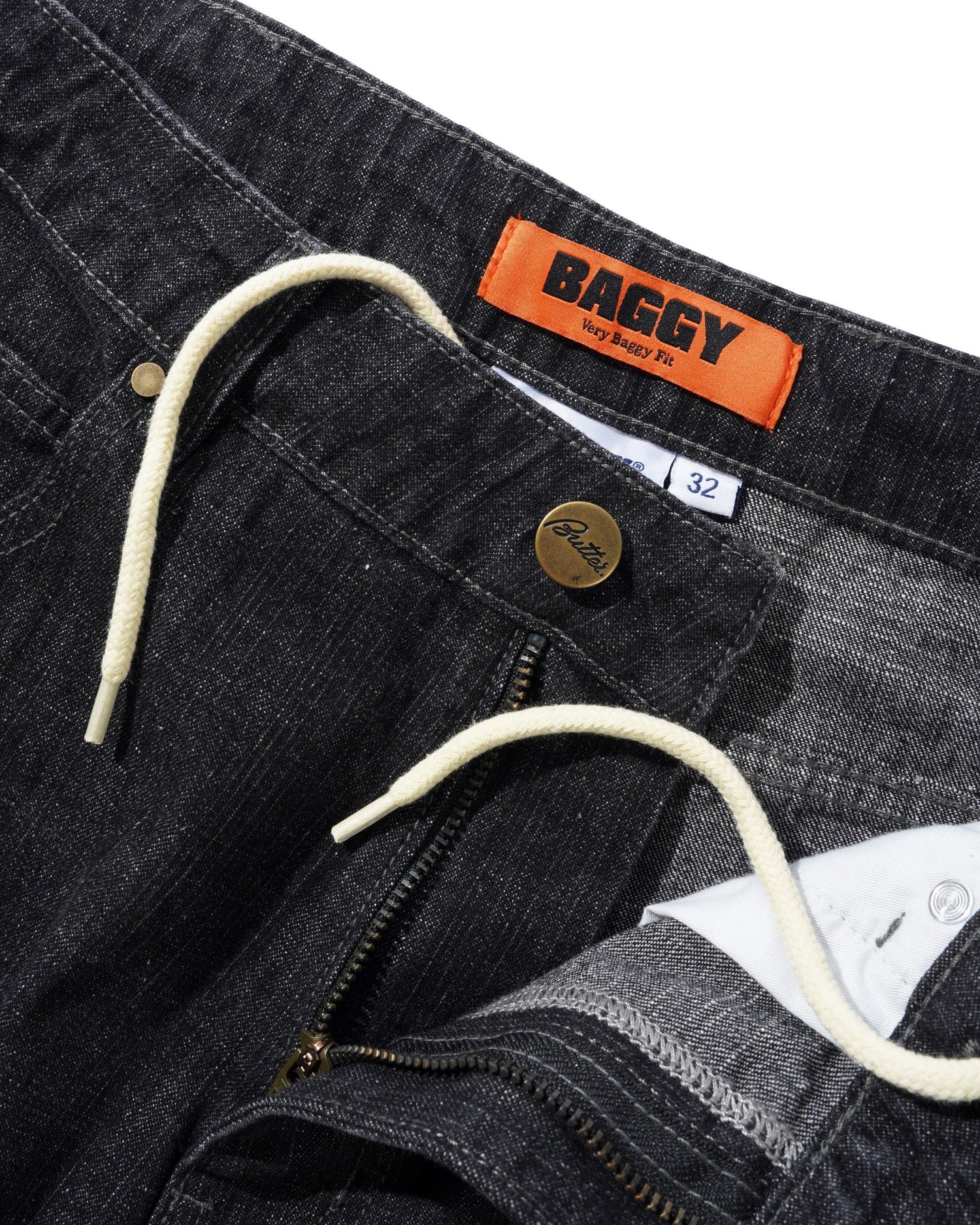 Scorpion Stitch Denim Jeans, Slub Black