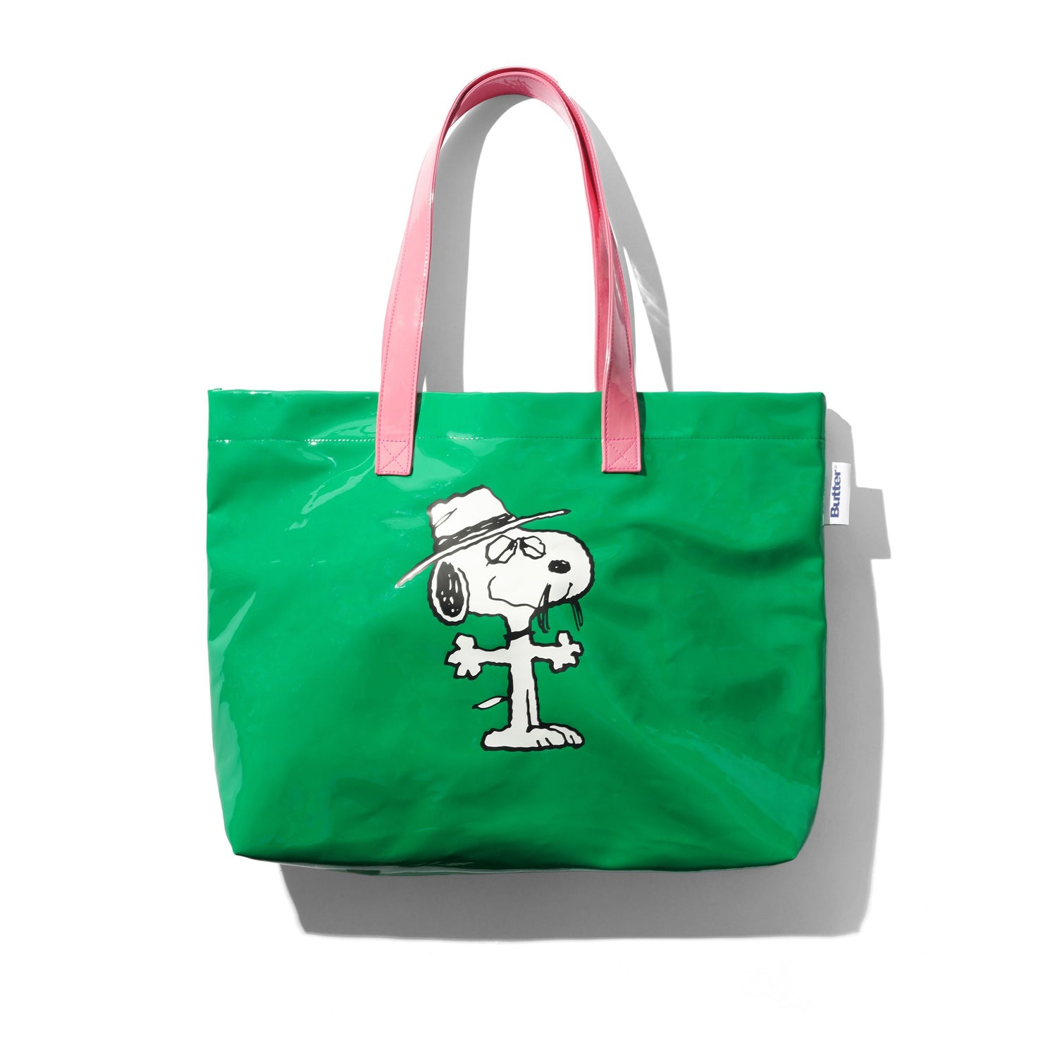 Shopper Tote, Green / Light Pink