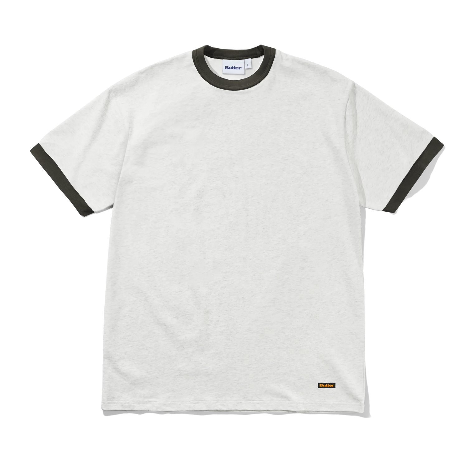 Slub Ringer Tee, Ash