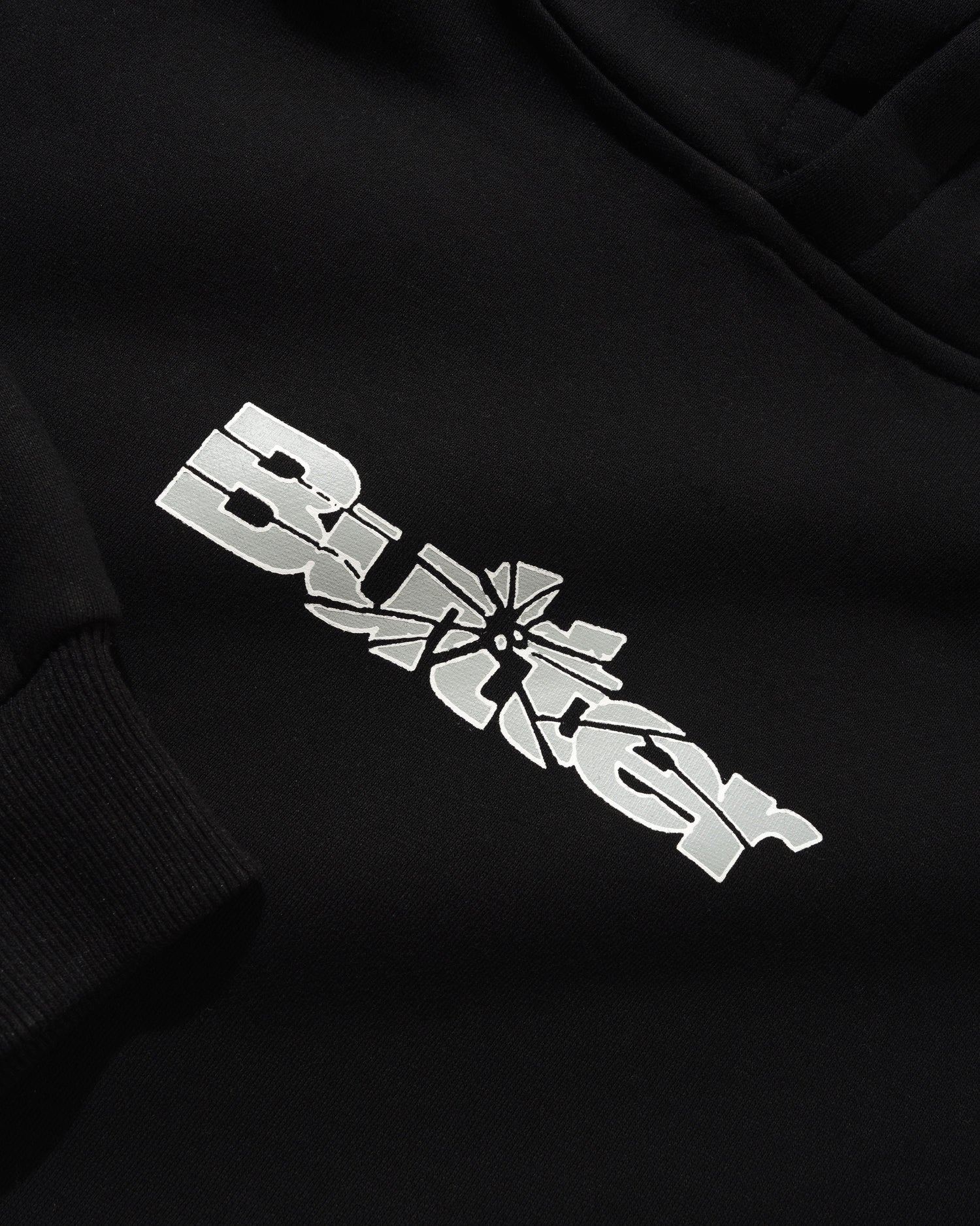 Smashed Logo Pullover Hood, Black