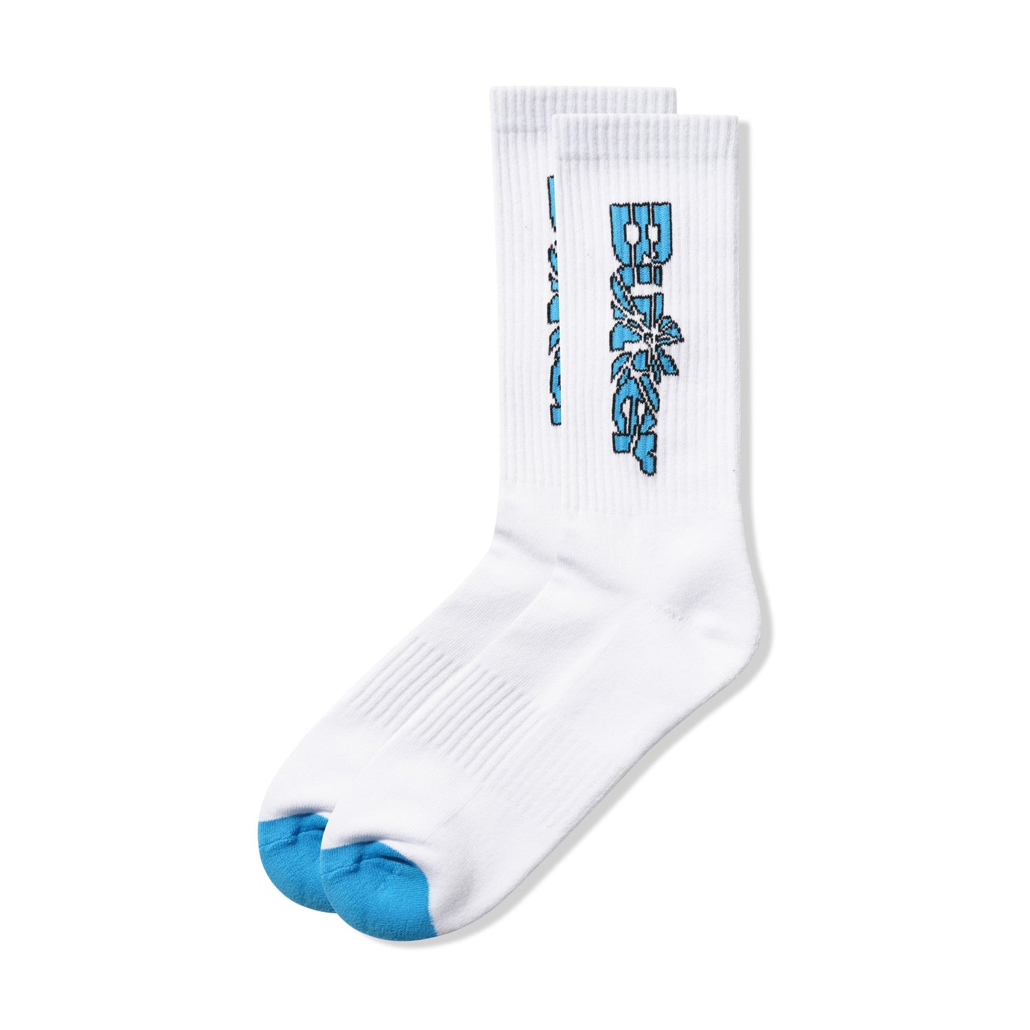 Smashed Logo Socks, White