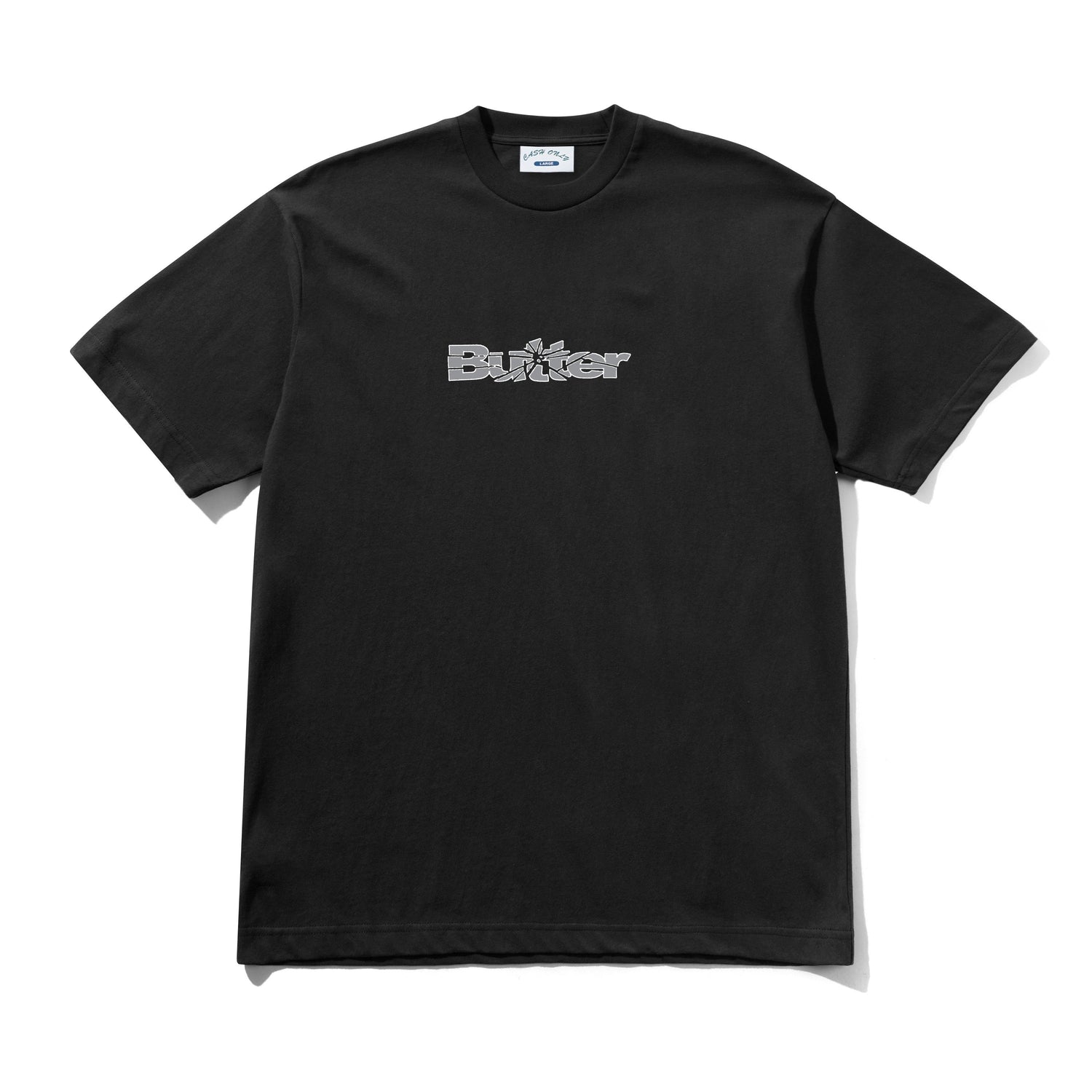 Smashed Logo Tee, Black