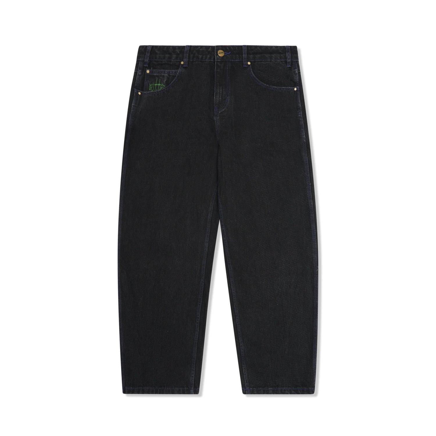 Spider Denim Jeans, Washed Black