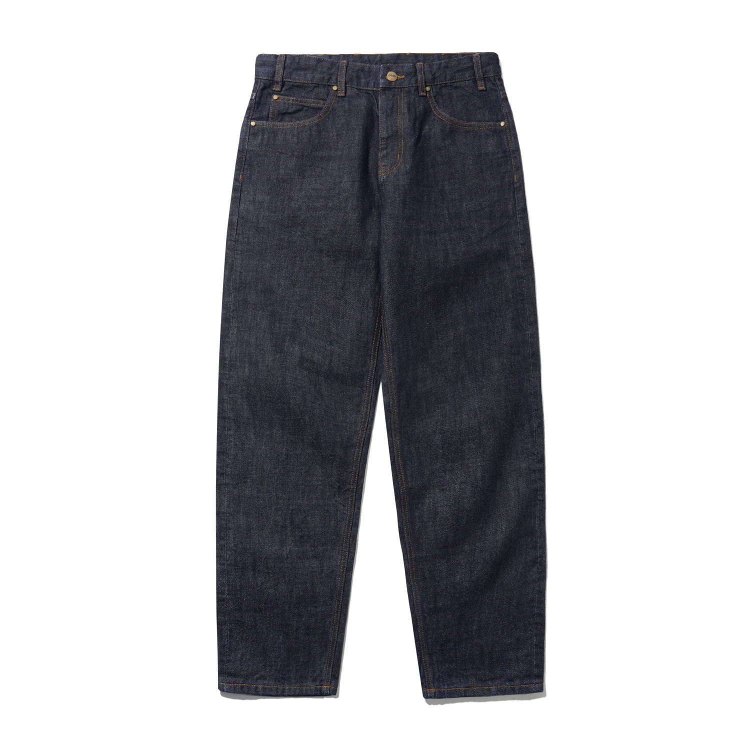 Straight Leg Denim Jeans, Selvedge Blue