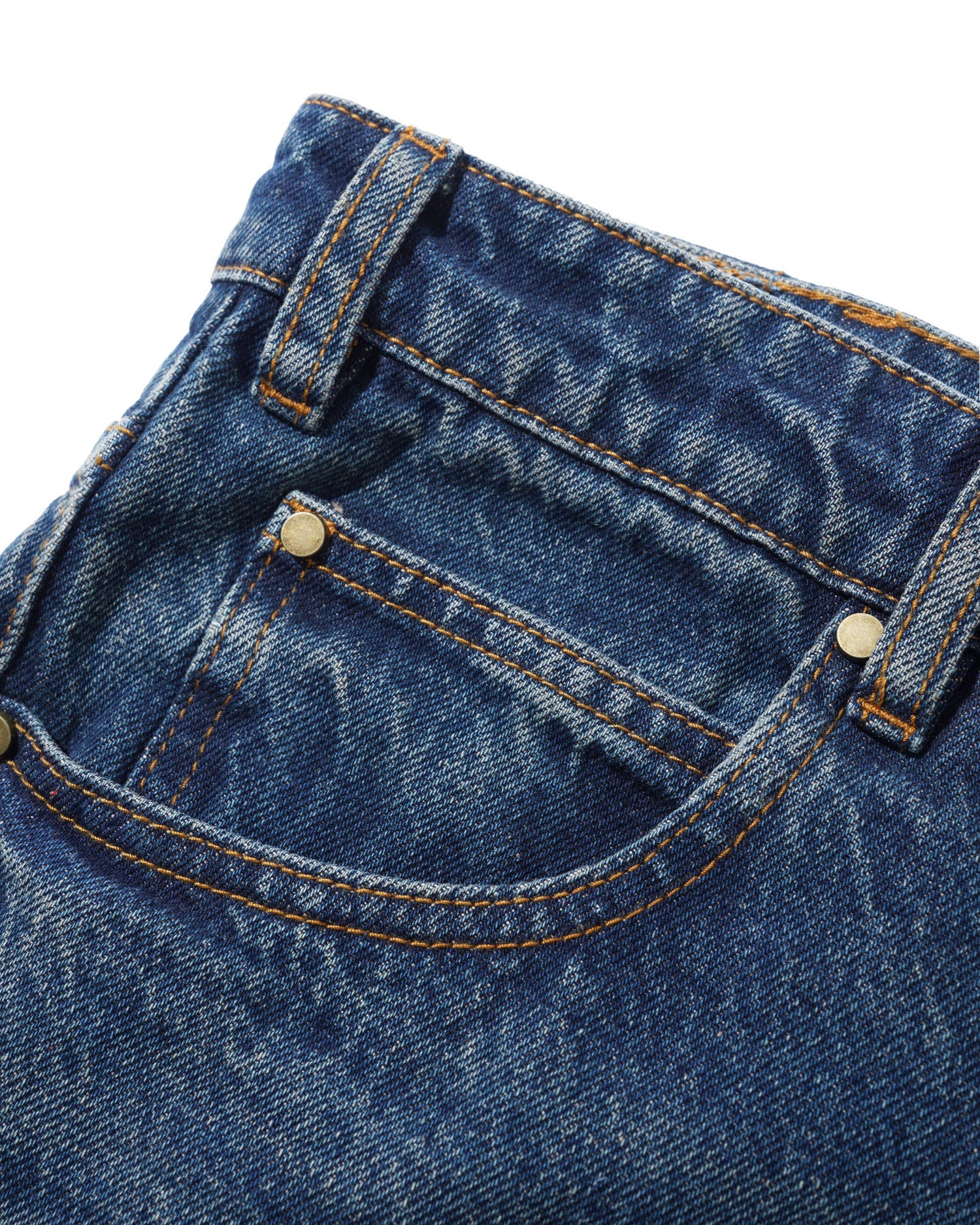 Straight Leg Denim Jeans, Vintage Indigo Wash