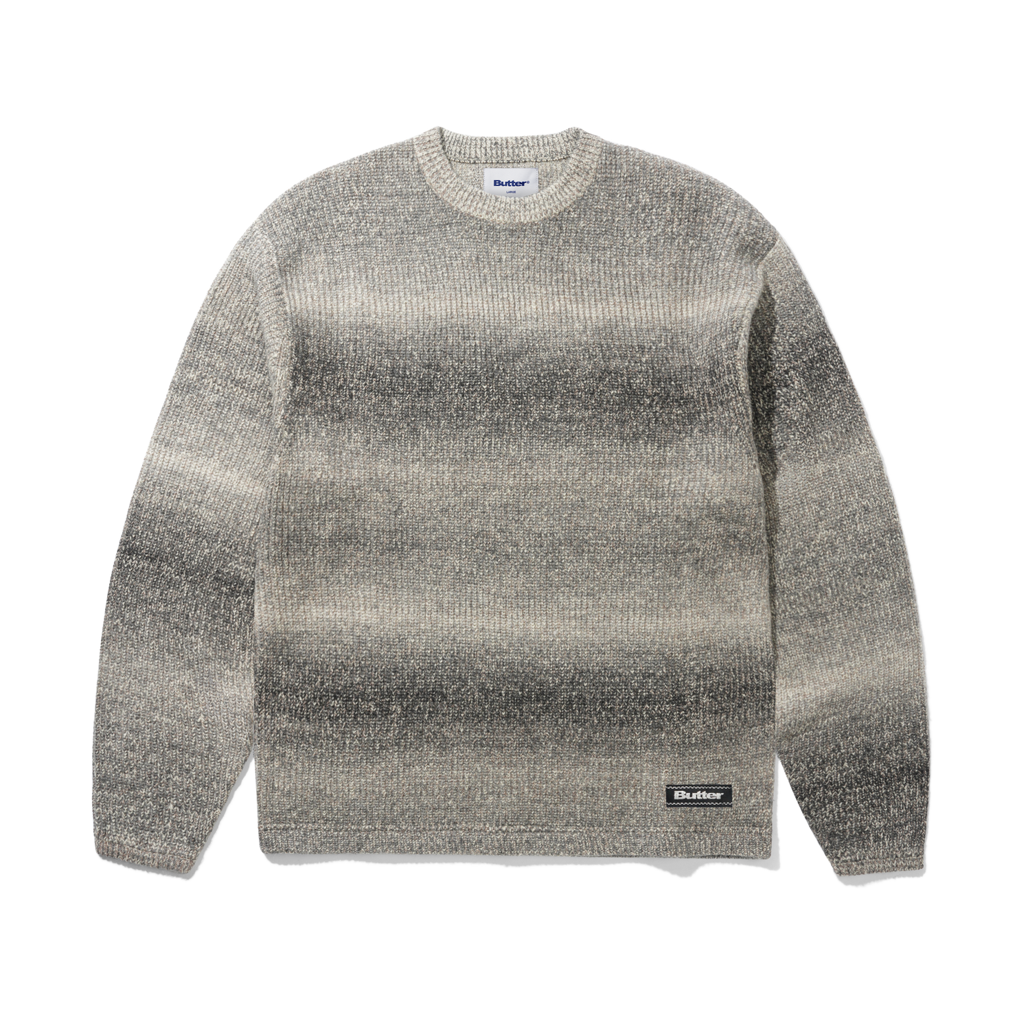 Stripe Knit Sweater, Black Marle