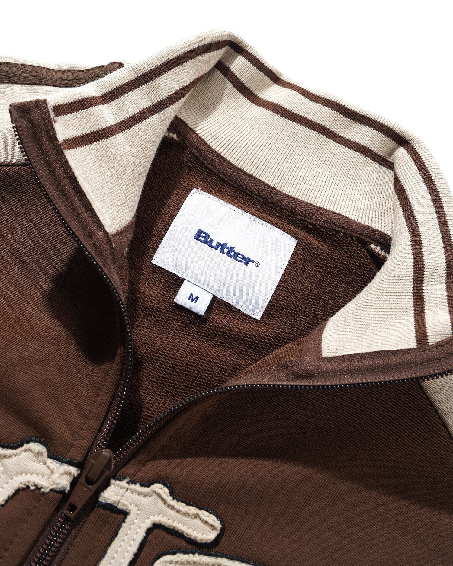 Tunnel Fleece Track Jacket, Chocolate / Beige