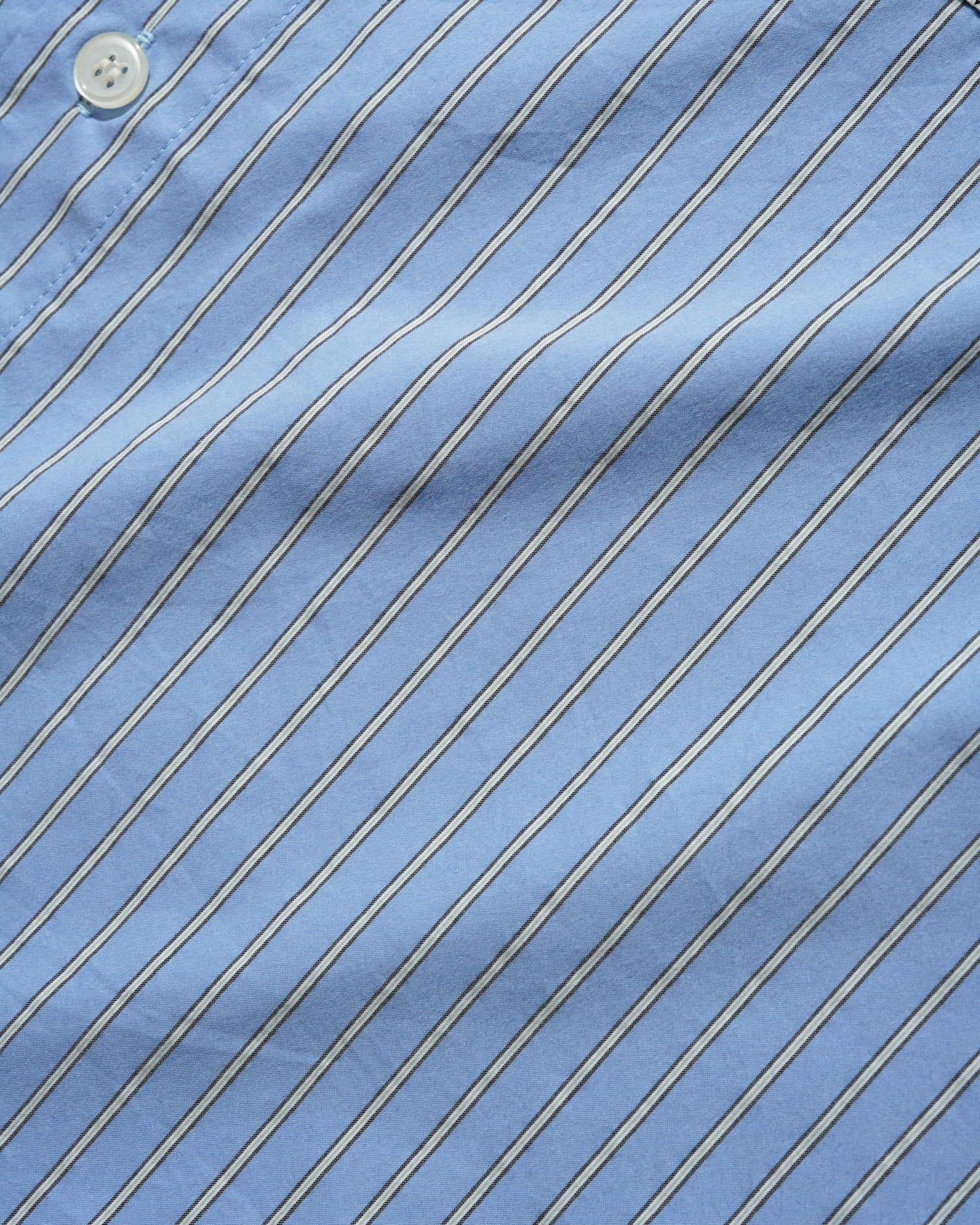 Vertical Stripe S/S Shirt, Sky Blue