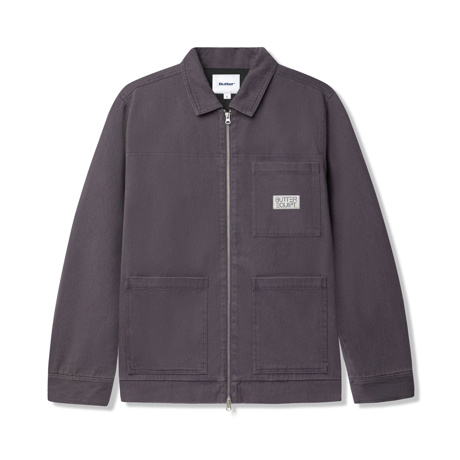 Washed Zip Up Jacket, Dusk