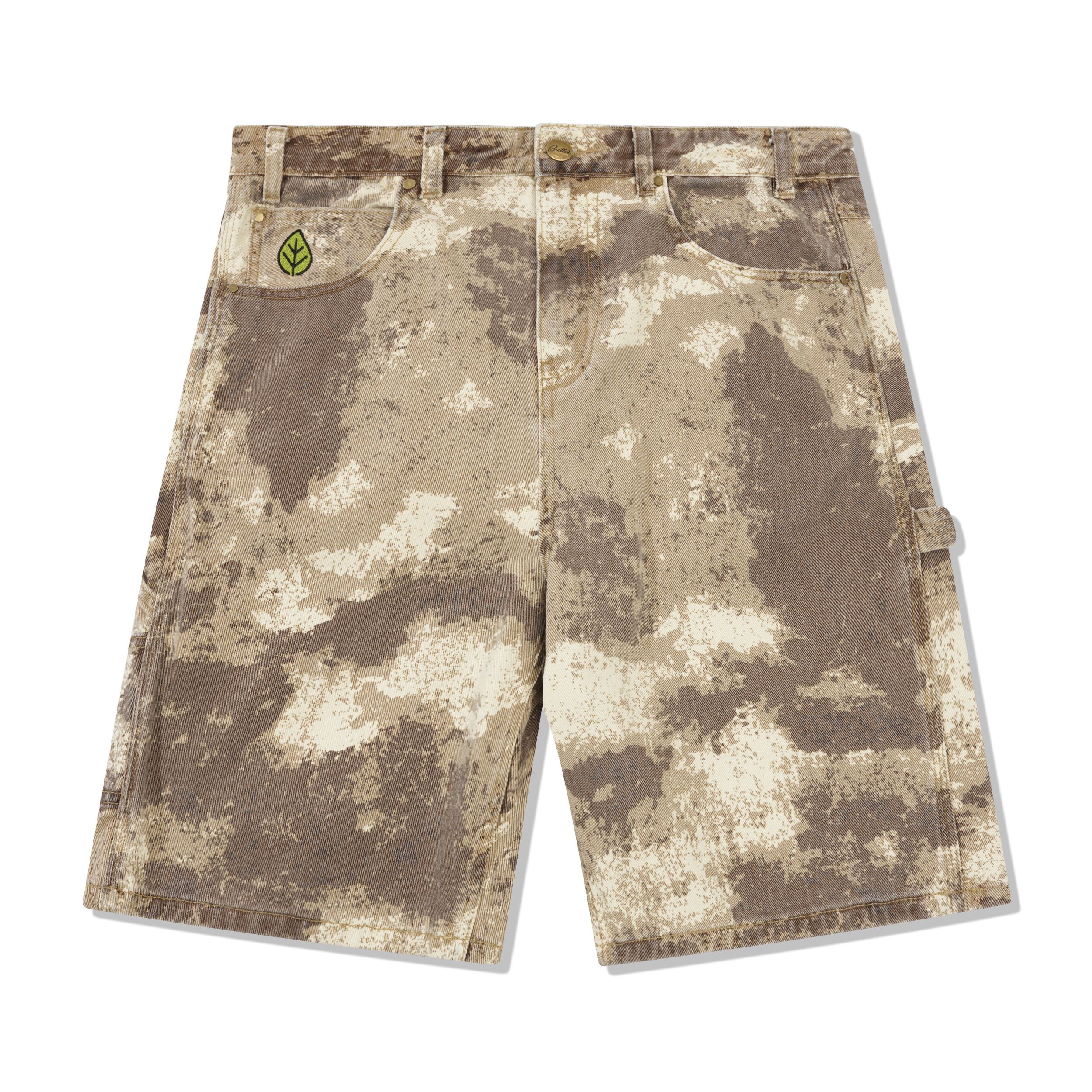 バターグッズ BUTTER GOODS Foliage Camo Denim Bark Camo Denim Shorts, Black – Butter Goods