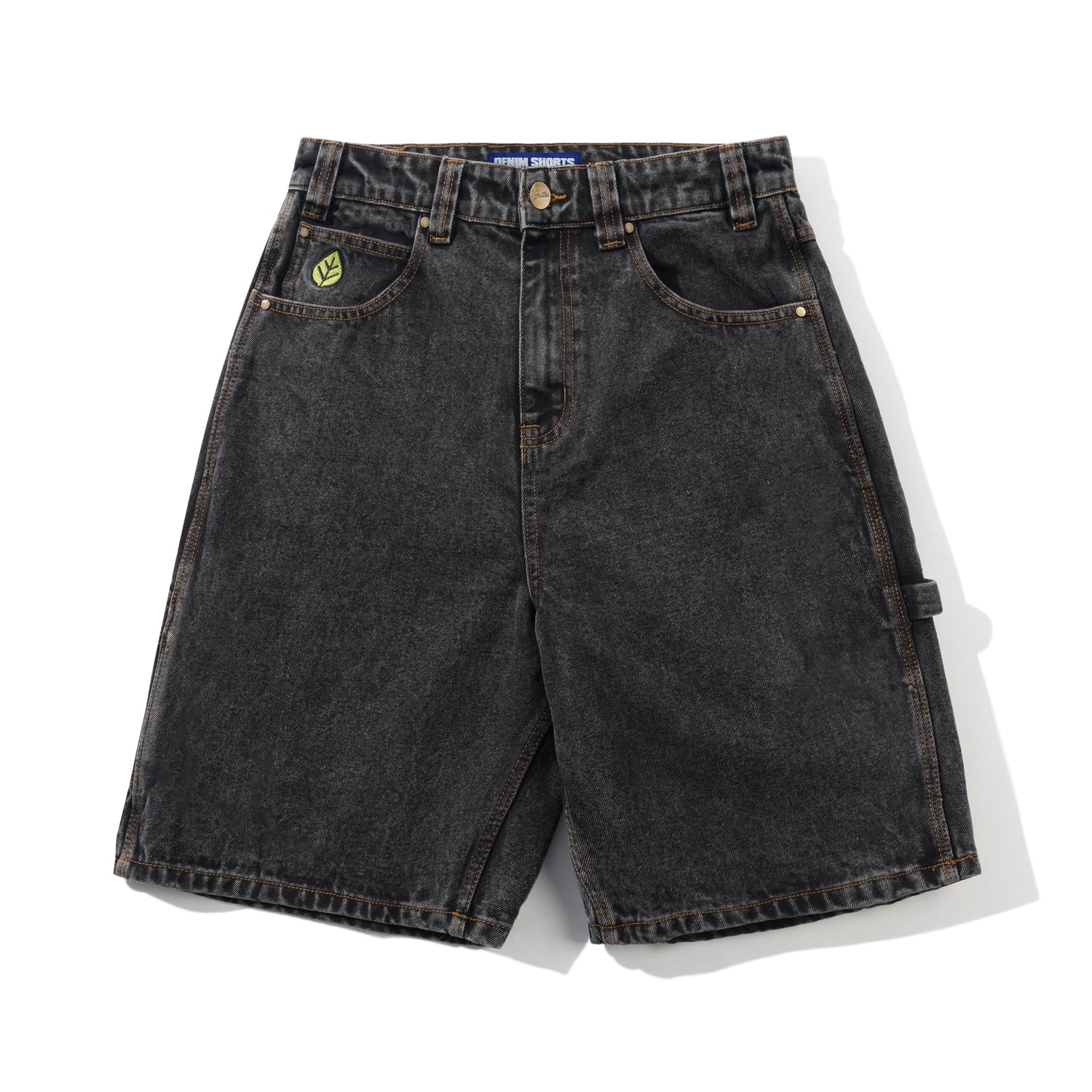 Baggy Denim Shorts, Distress Washed Black – Butter Goods USA