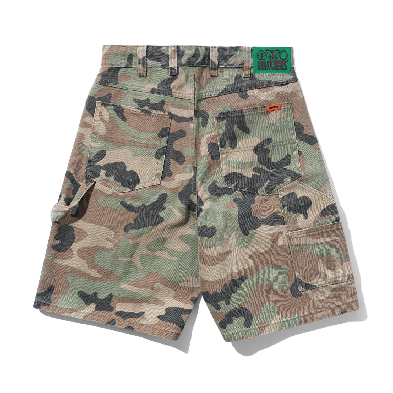 Weathergear Denim Shorts, Woodland Camo