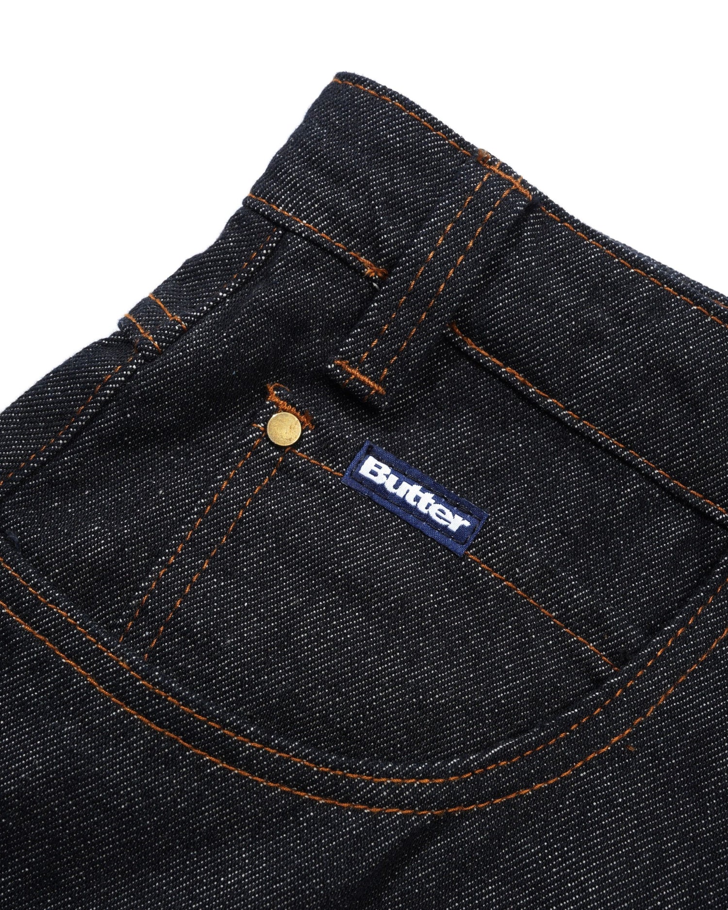 Wide Cut Denim Jeans, Raw Indigo