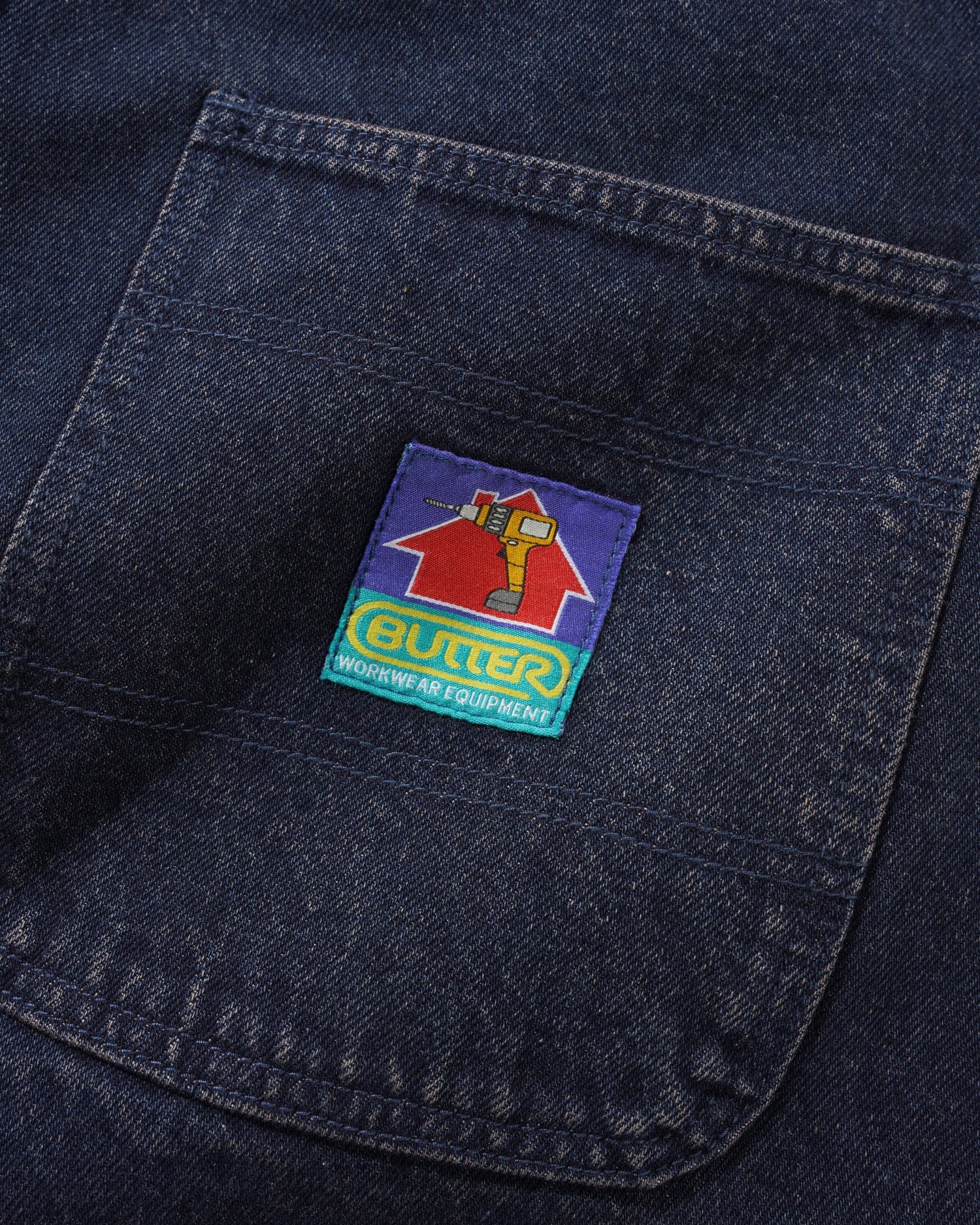 Work Pants, Distressed Tinted Indigo